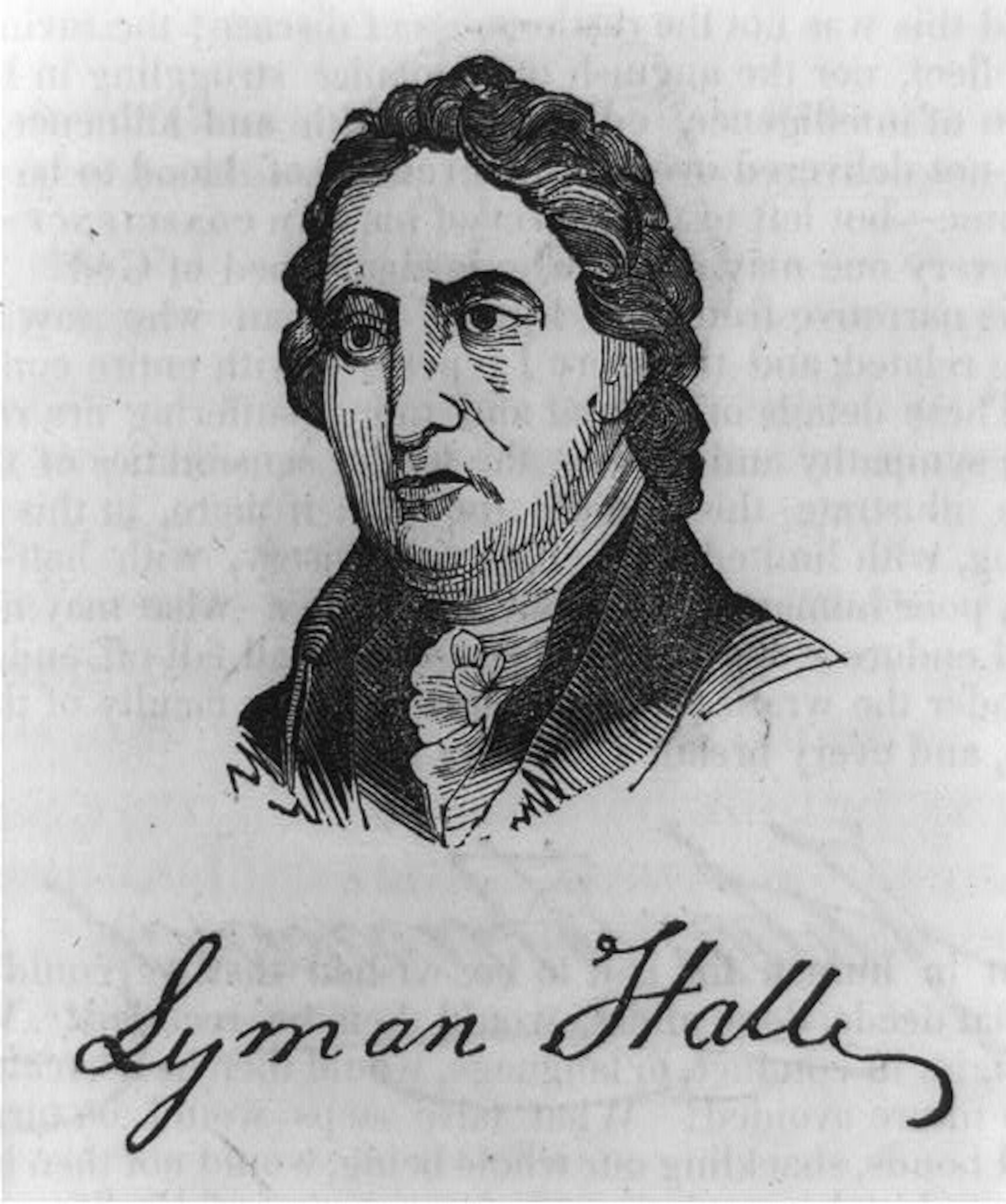 Lyman Hall of St. John's Parish, part of what today is Liberty County, was one of three signers of the Declaration of Independence from Georgia. (Courtesy of the Library of Congress)
