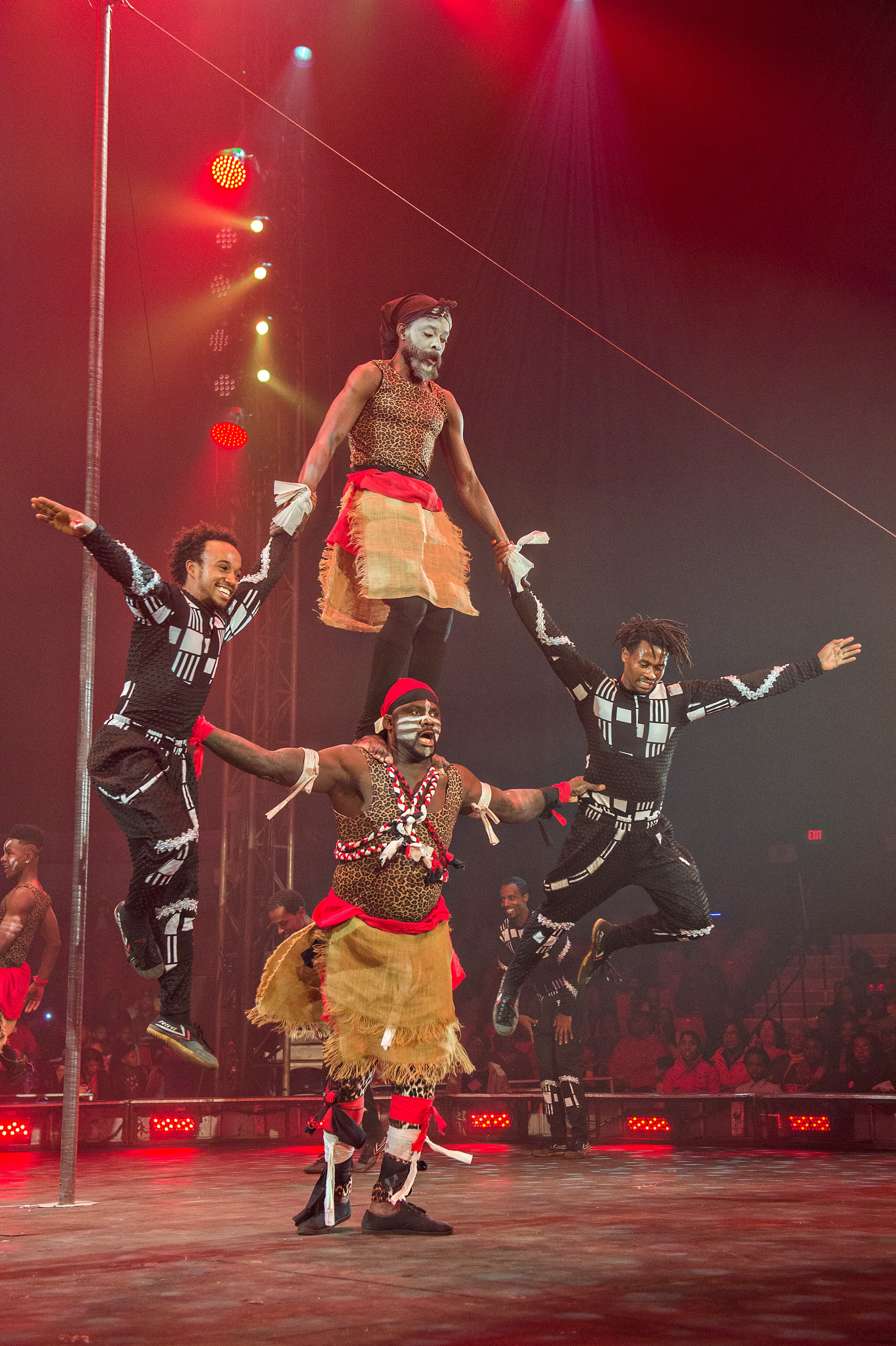 The African Dream Team performs during the opening night of the UniverSoul Circus in Atlanta on Wednesday, February 3, 2016. JONATHAN PHILLIPS / SPECIAL