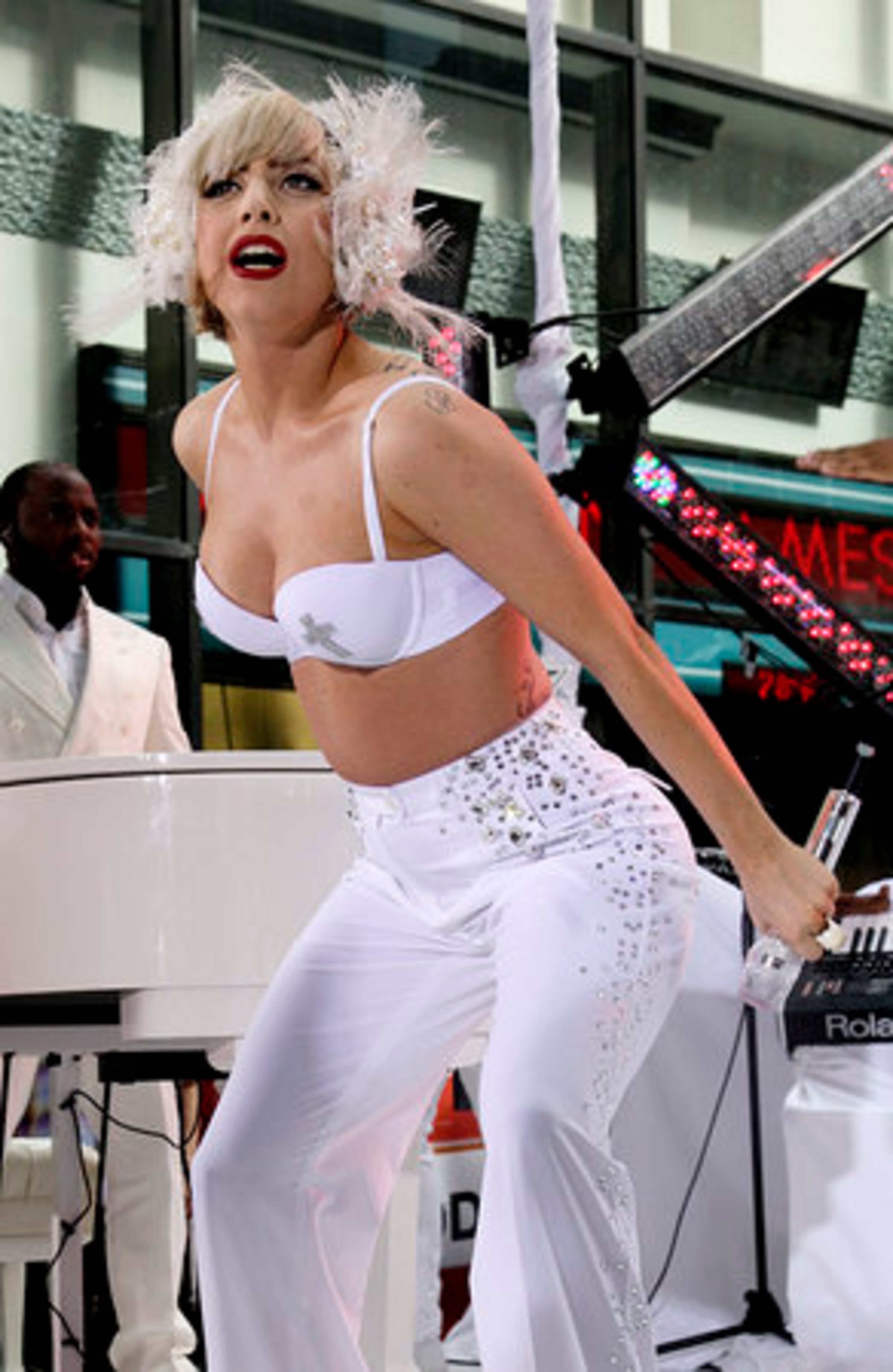 Nearly 20,000 people were on hand for Lady Gaga's performance on the "Today" show Friday, July 9, 2010, in New York.