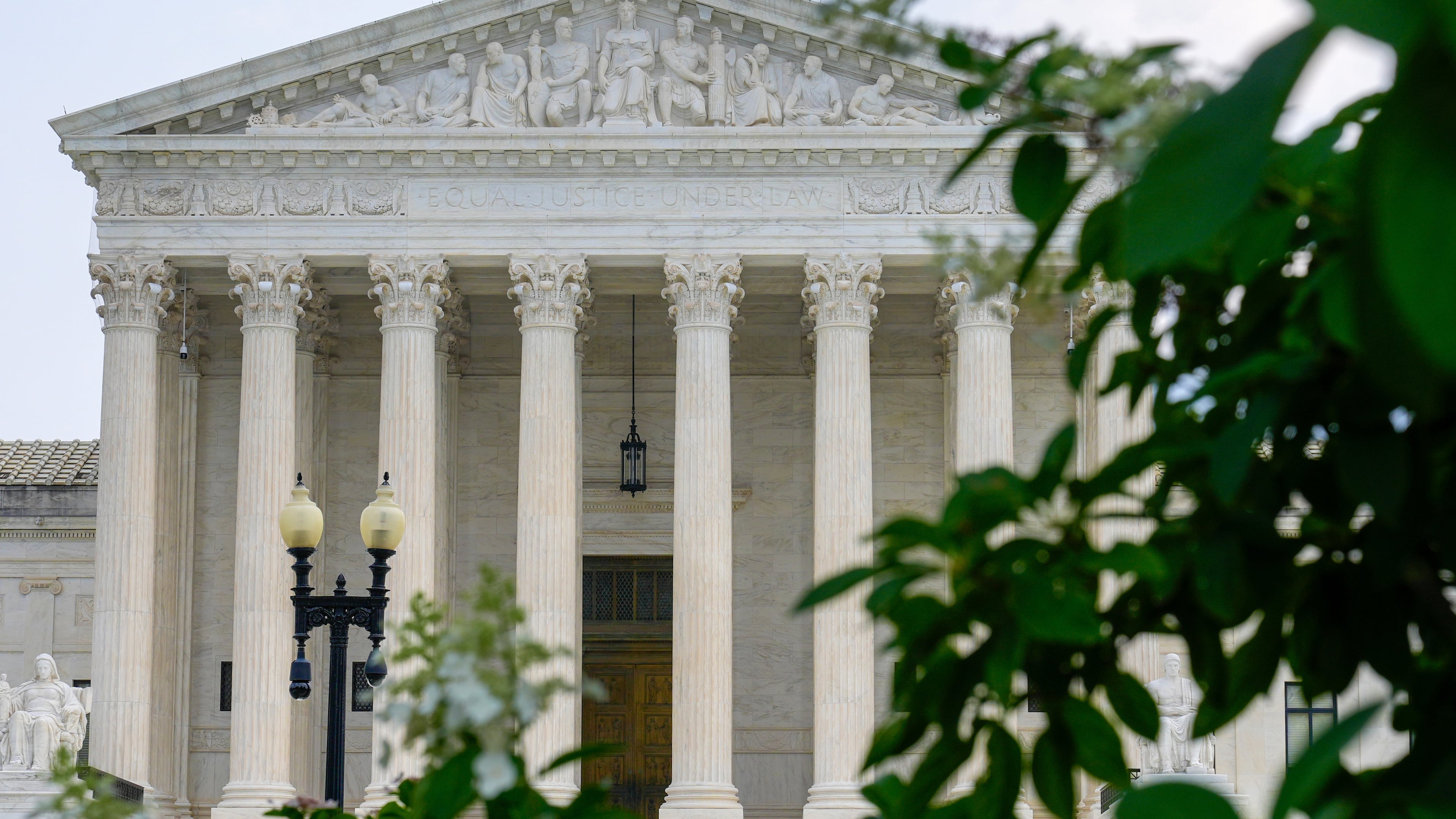 The Supreme Court is seen Monday, July 27, 2026, in Washington. (AP Photo/Mariam Zuhaib)