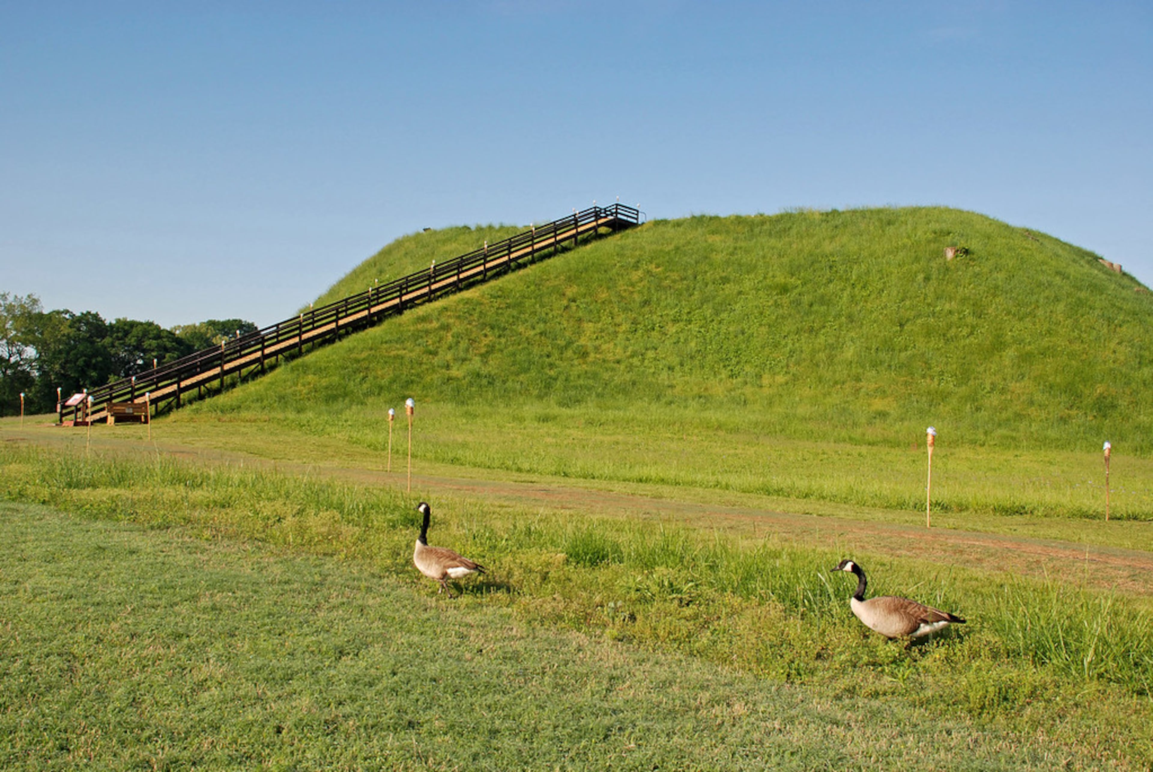 The Etowah Indian Mounds in Cartersville is the most intact site of Mississippian culture in the Southeast.