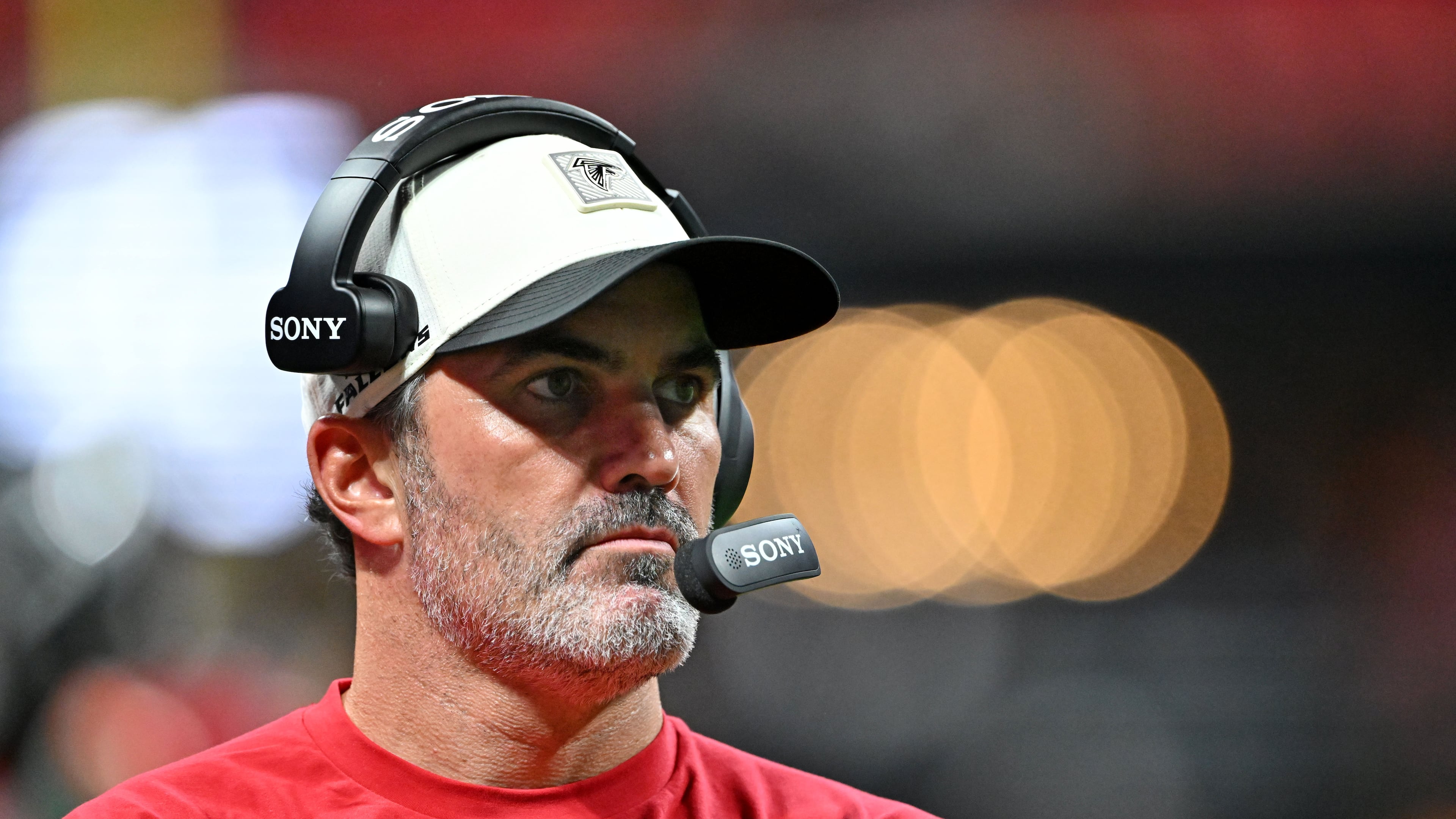 Atlanta Falcons head coach Kevin Stefanski (seen here at a preseason game at Mercedes-Benz Stadium in Atlanta) says joint practices may be an even better learning lab than preseason games. (Hyosub Shin/AJC)