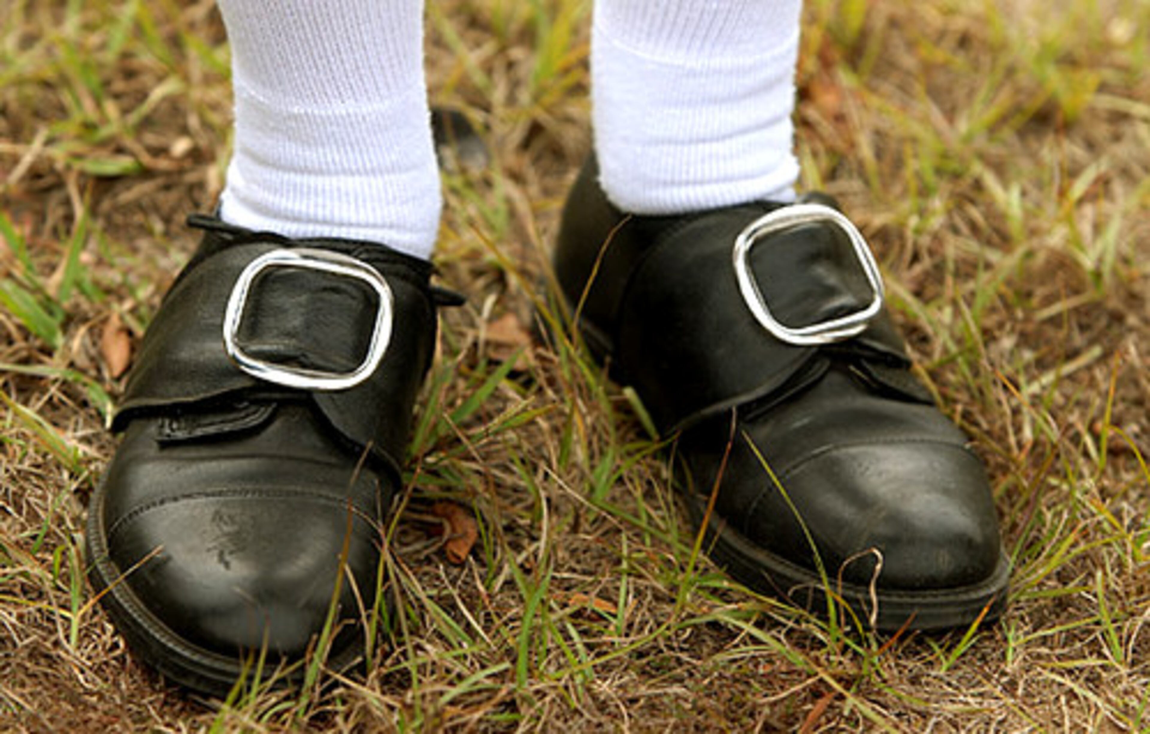 Old school buckle shoes as worn by a member of the S.A.R.