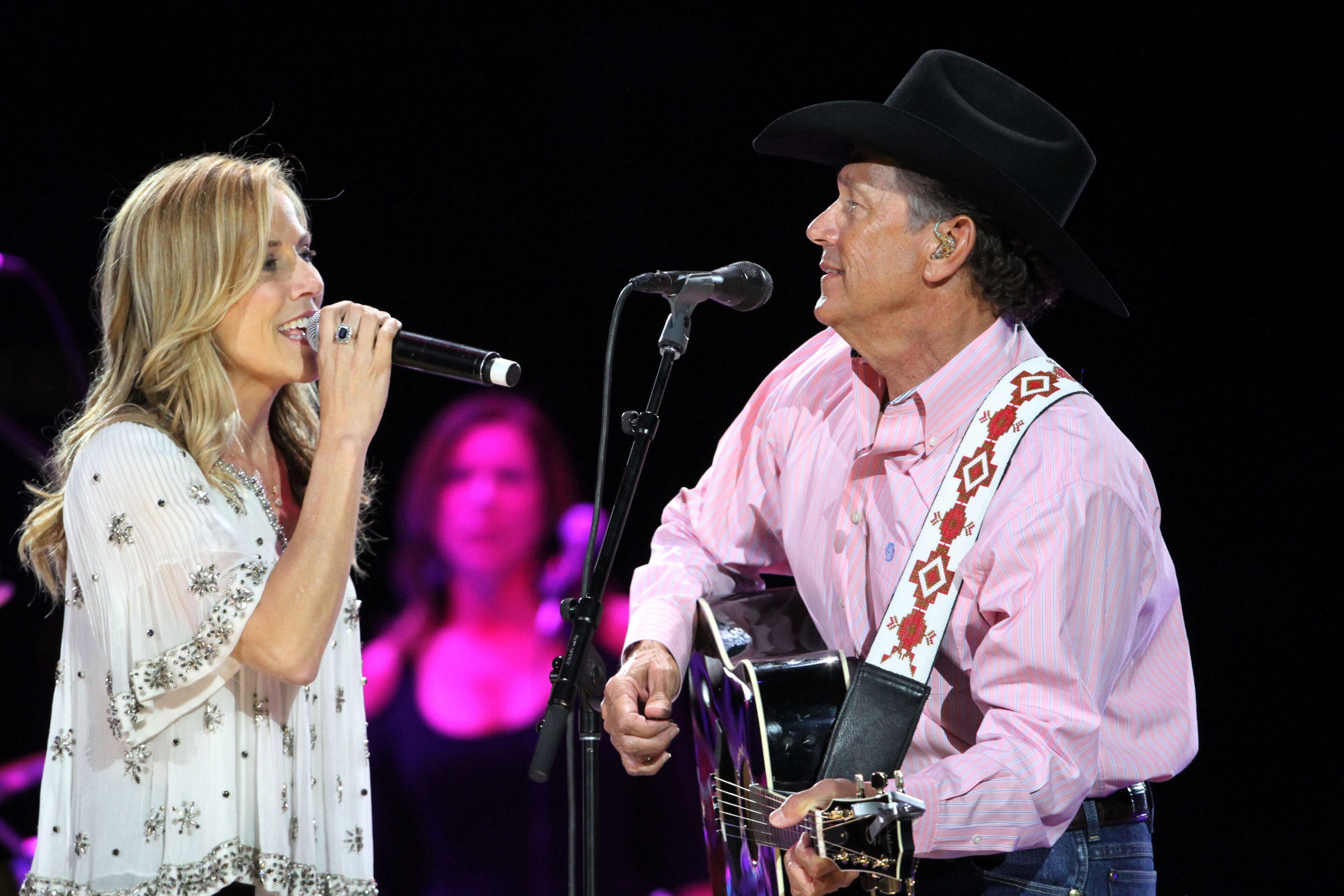 Iconic country music star George Harvey Strait sold out Philips Arena Saturday night on his The Cowboy Rides away Tour 2014. Strait is third only to Elvis Presley and The Beatles with the most gold and platinum albums in the history of music. He has been certified as the twelfth best selling artist in American history, with career album sales of 70 million.