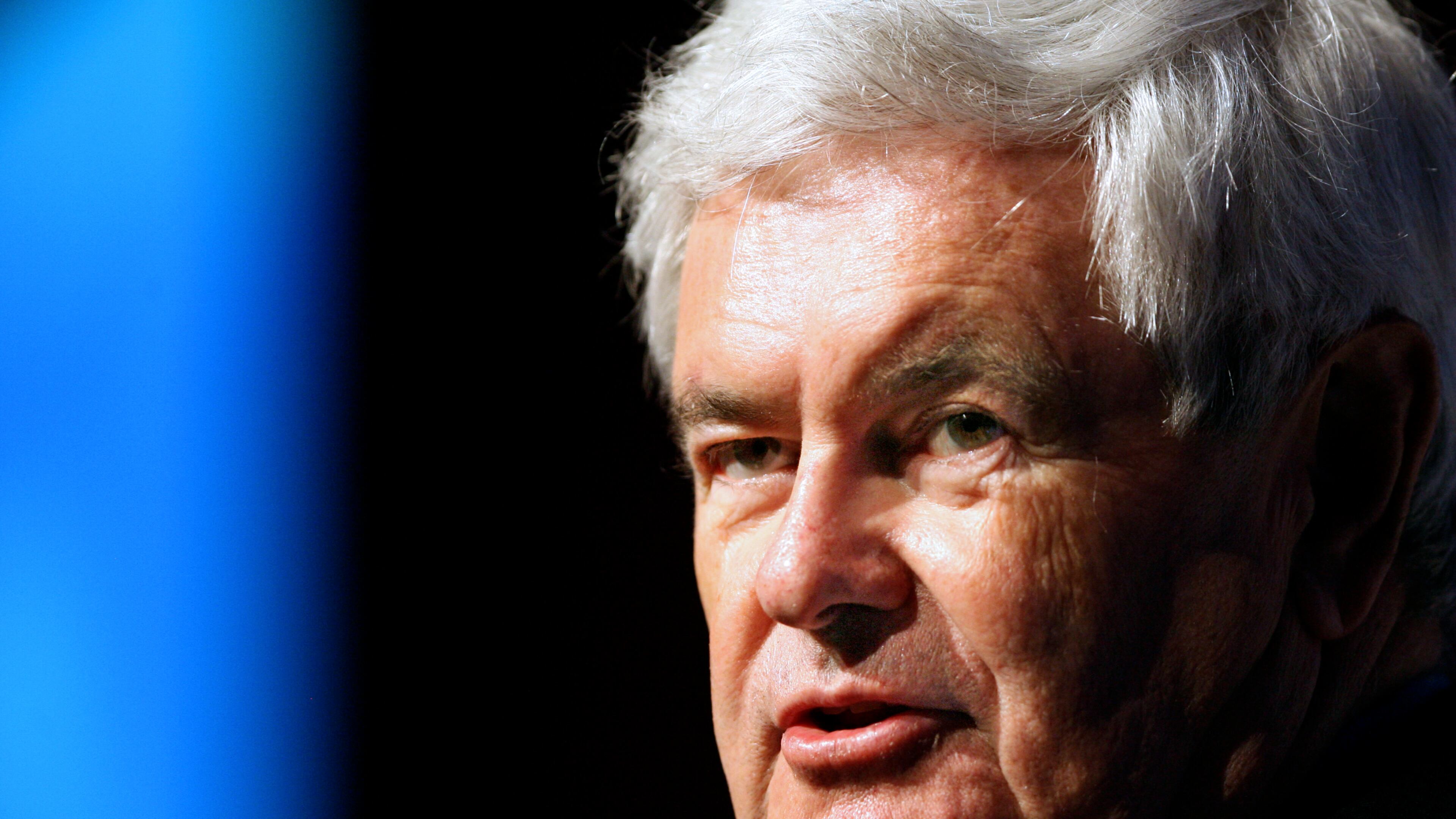 Former U.S. House Speaker Newt Gingrich says the partial federal shutdown could last until late February because “nobody’s tired enough” to seek an end. (Gary Coronado/The Palm Beach Post)