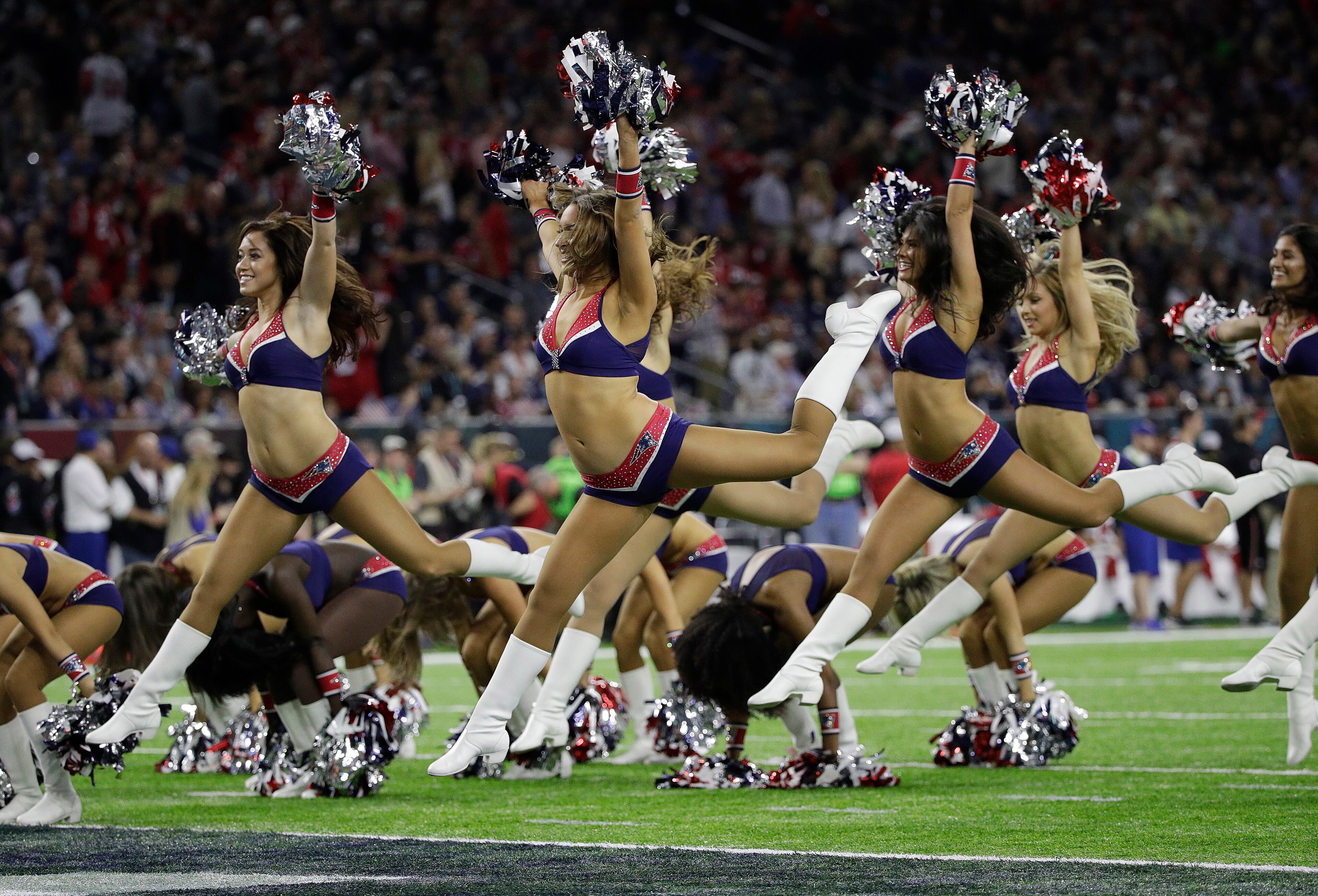 New England Patriots cheerleaders perform during the first half of the NFL Super Bowl 51 football game between the Atlanta Falcons and the New England Patriots Sunday, Feb. 5, 2017, in Houston. (AP Photo/Jae C. Hong)