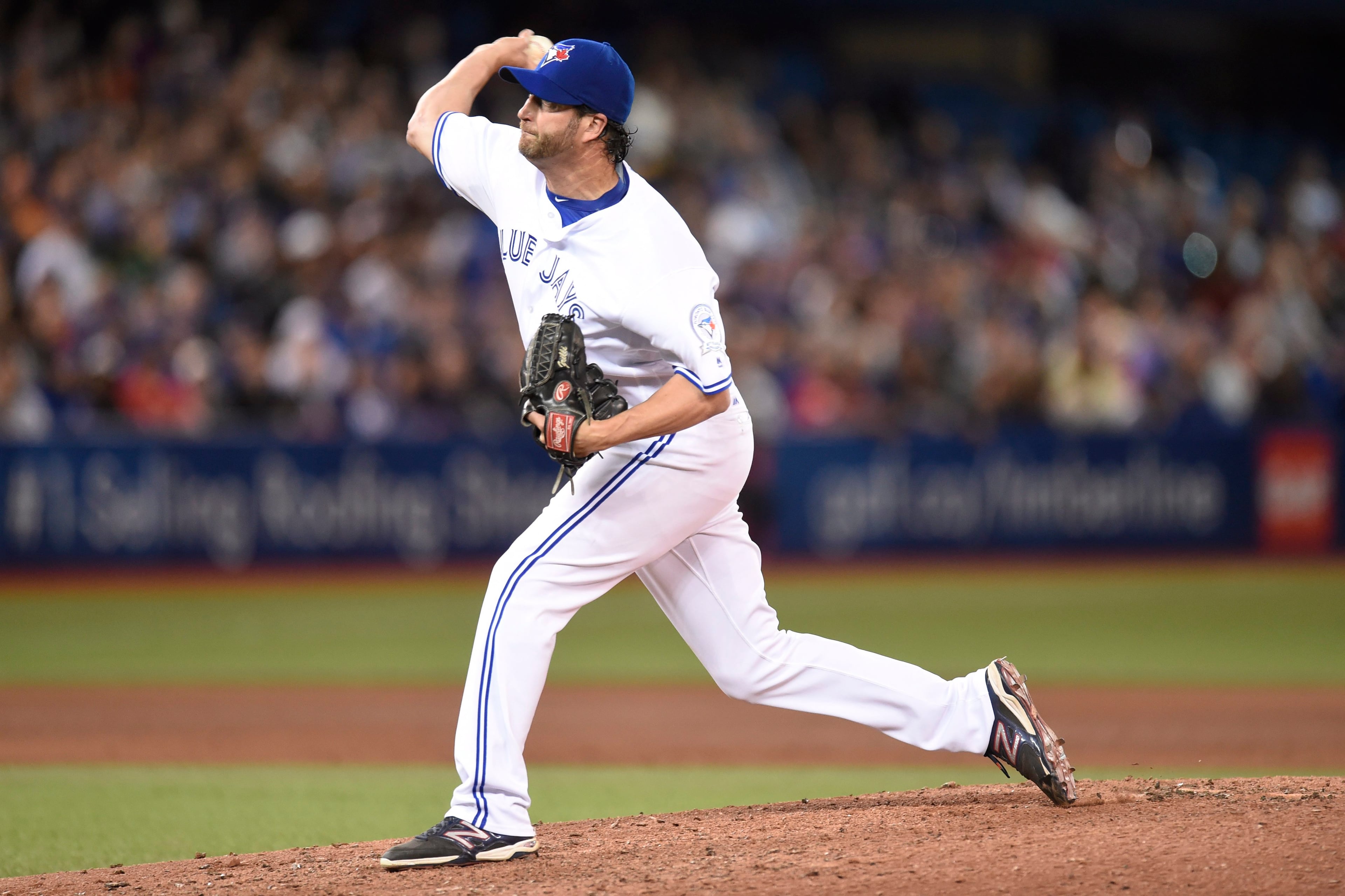 Grilli has faced seven batters and allowed two hits. (Frank Gunn/The Canadian Press via AP)