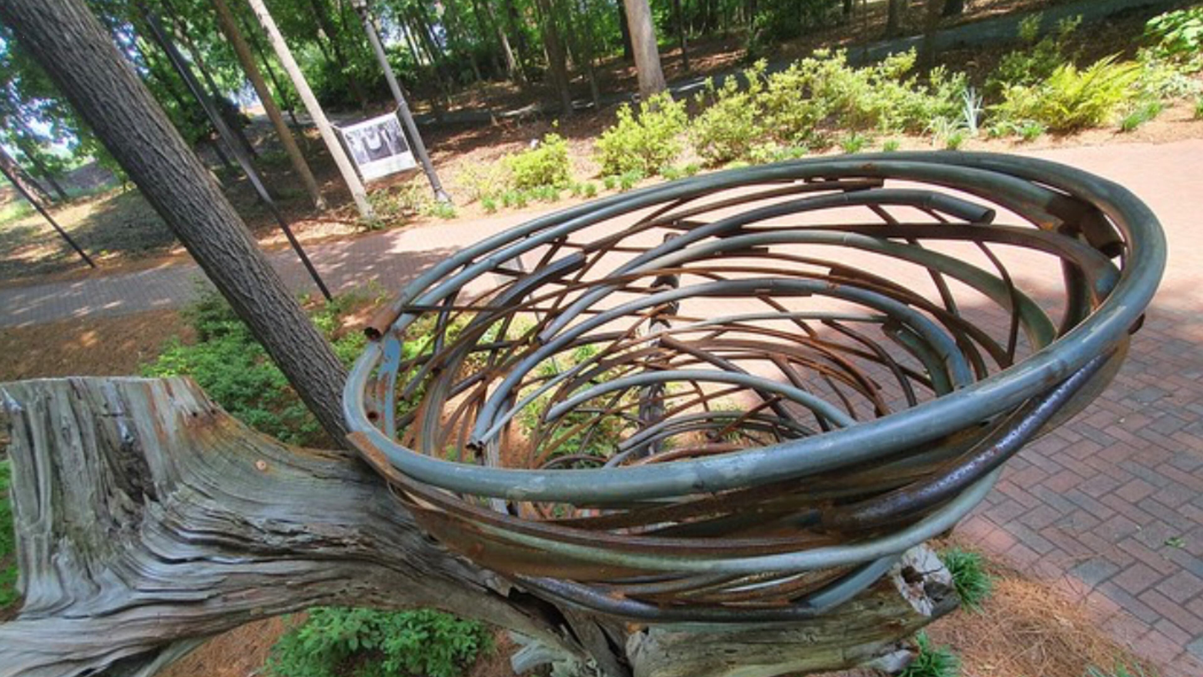 The Roswell Arts Fund has launched the 6th season of ArtAround focused on the theme of “Connection.” Richard Herzog's "Nesting" is his "view on home during a period of upheaval. While providing a safe space, it also symbolizes the turmoil of the disaster swirling all around us in quarantine." (Courtesy Roswell Arts Fund)