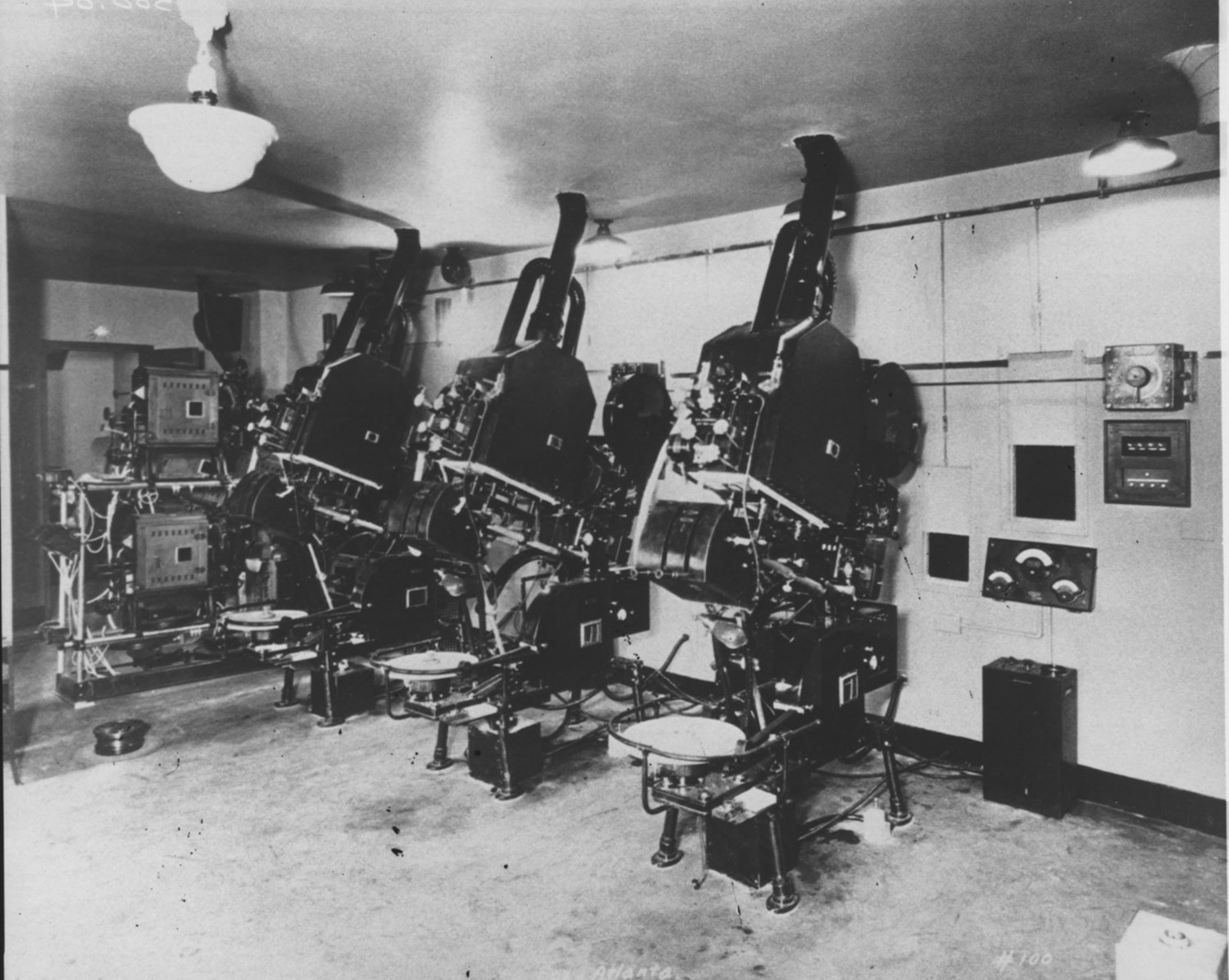 The Fox Theatre's projection booth in 1929. EDGAR ORR / FOX ARCHIVES