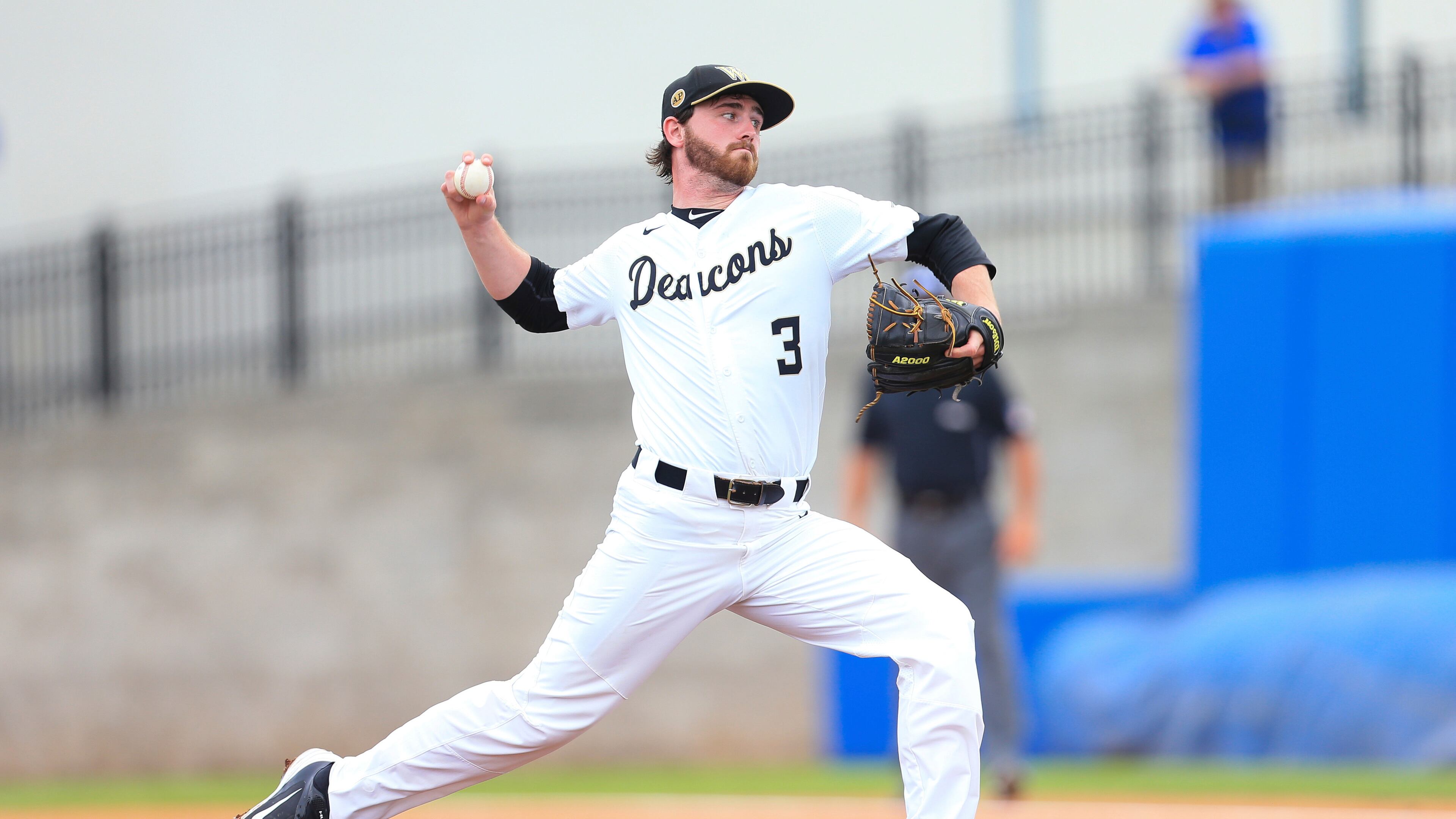 Connor Johnstone, pitching here for Wake Forest on June 11, was one of four North Fulton natives taken in the 2017 MLB draft.