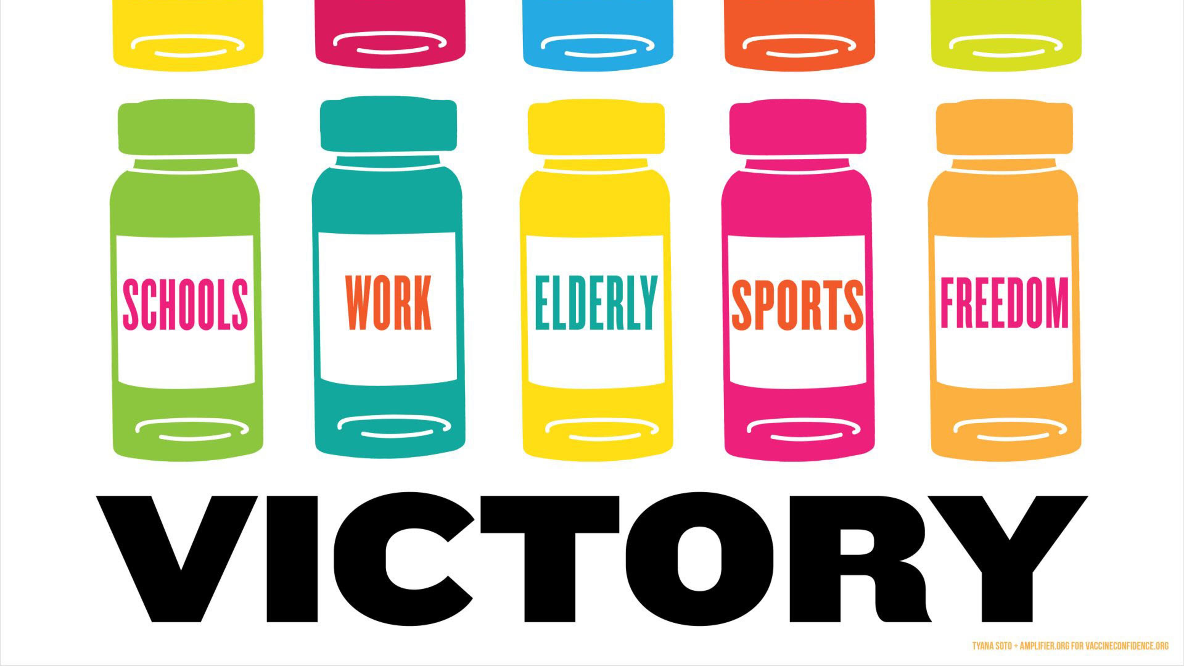 A poster created to help encourage COVID-19 vaccination.