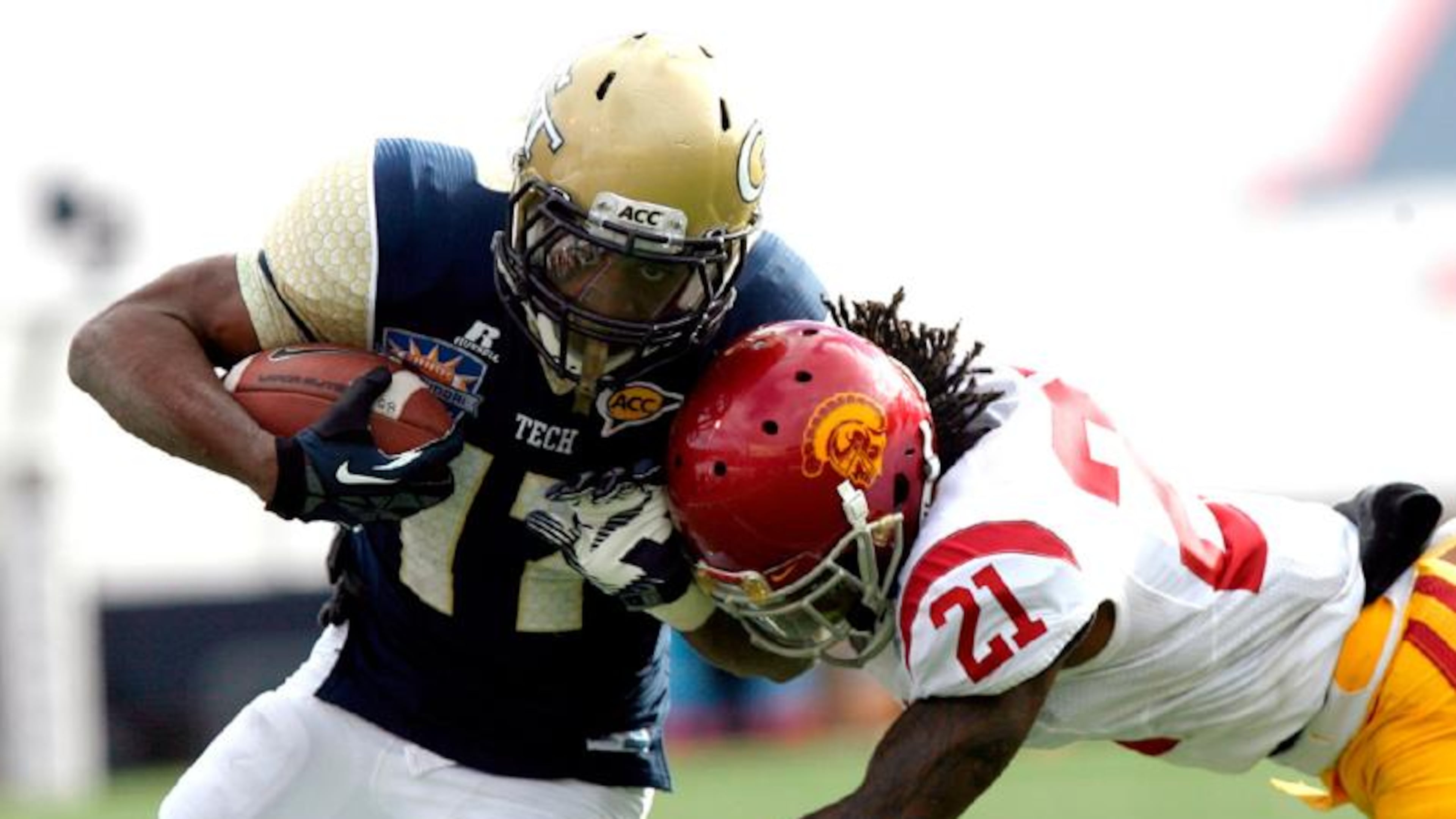 Georgia Tech last wore a non-white jersey in the 2012 Sun Bowl, a 21-7 win over USC. A-back Orwin Smith scored a critical touchdown for the Yellow Jackets in his final game. (ASSOCIATED PRESS)