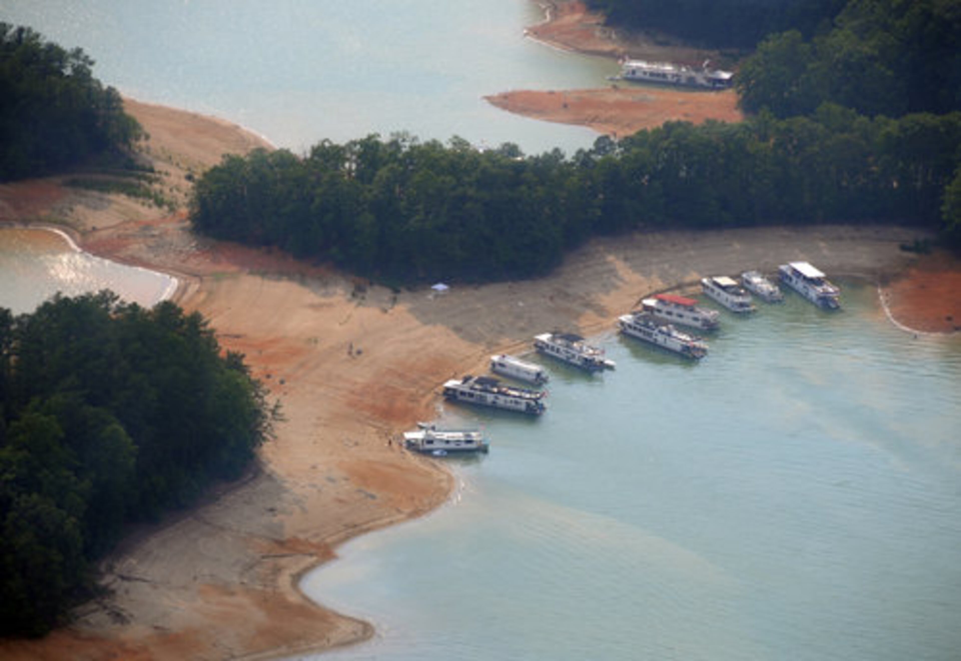 Boaters on Lake Lanier during the Independence Day weekend.