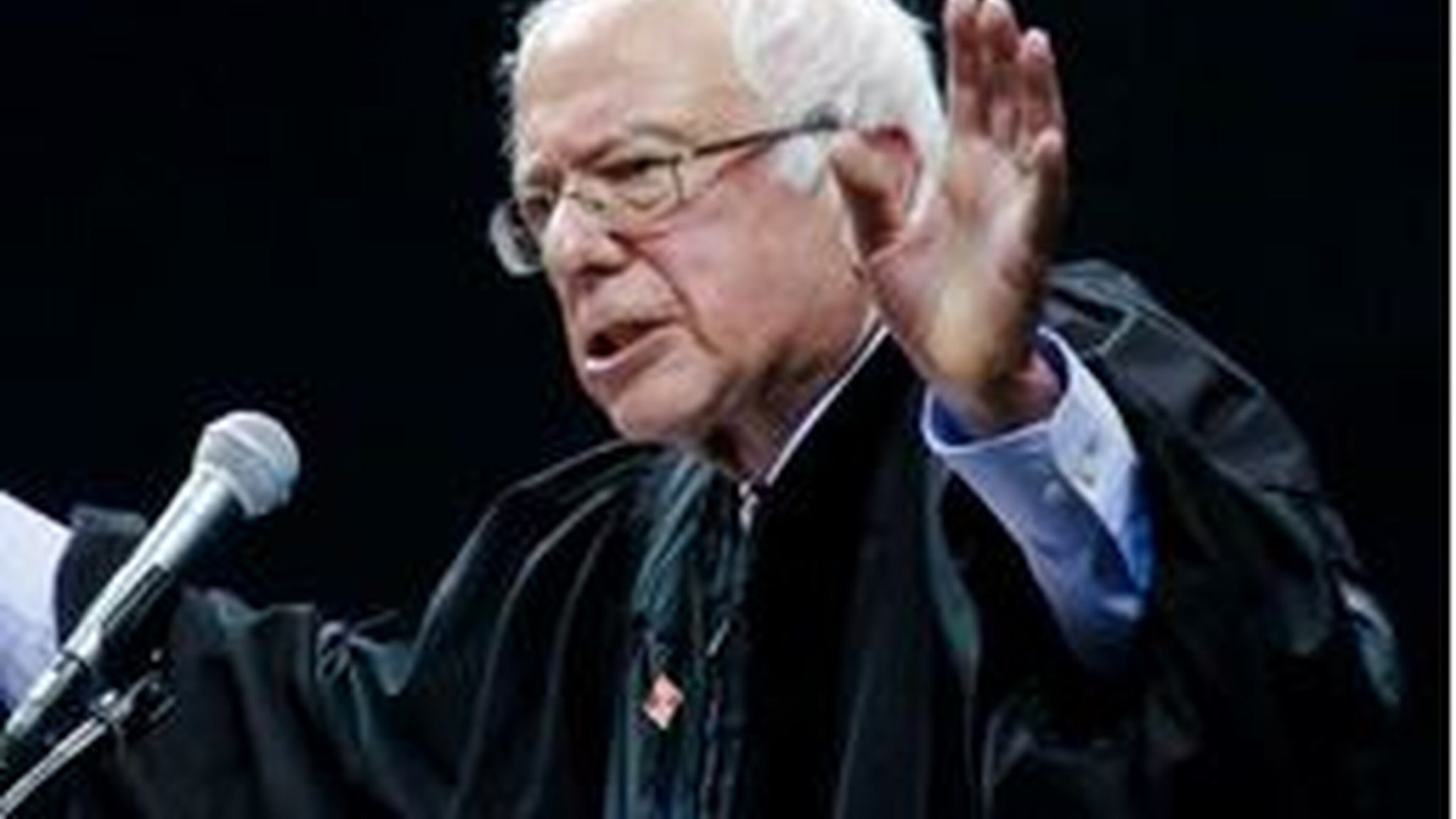 Sen. Bernie Sanders, I-Vt., address Brooklyn College’s graduates during their commencement ceremony in New York on May 30, 2017. (AP/Bebeto Matthews)