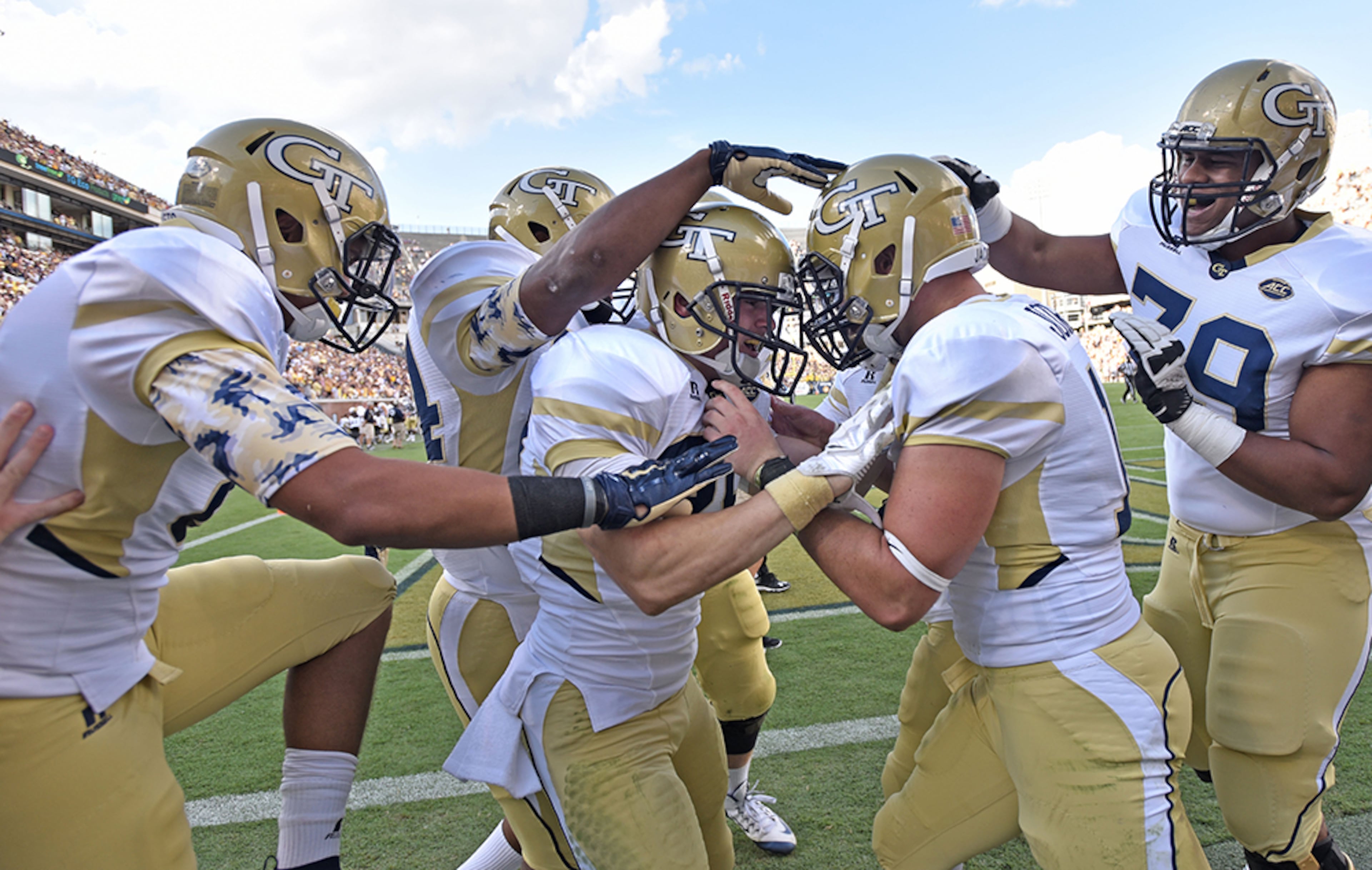 Georgia Tech has scored 65 points or more in consecutive games for the first time since 1921 -- while throwing only 15 passes combined. The Jackets once again hold one of college football's top offenses. Here's where they and other teams from Georgia rank nationally: