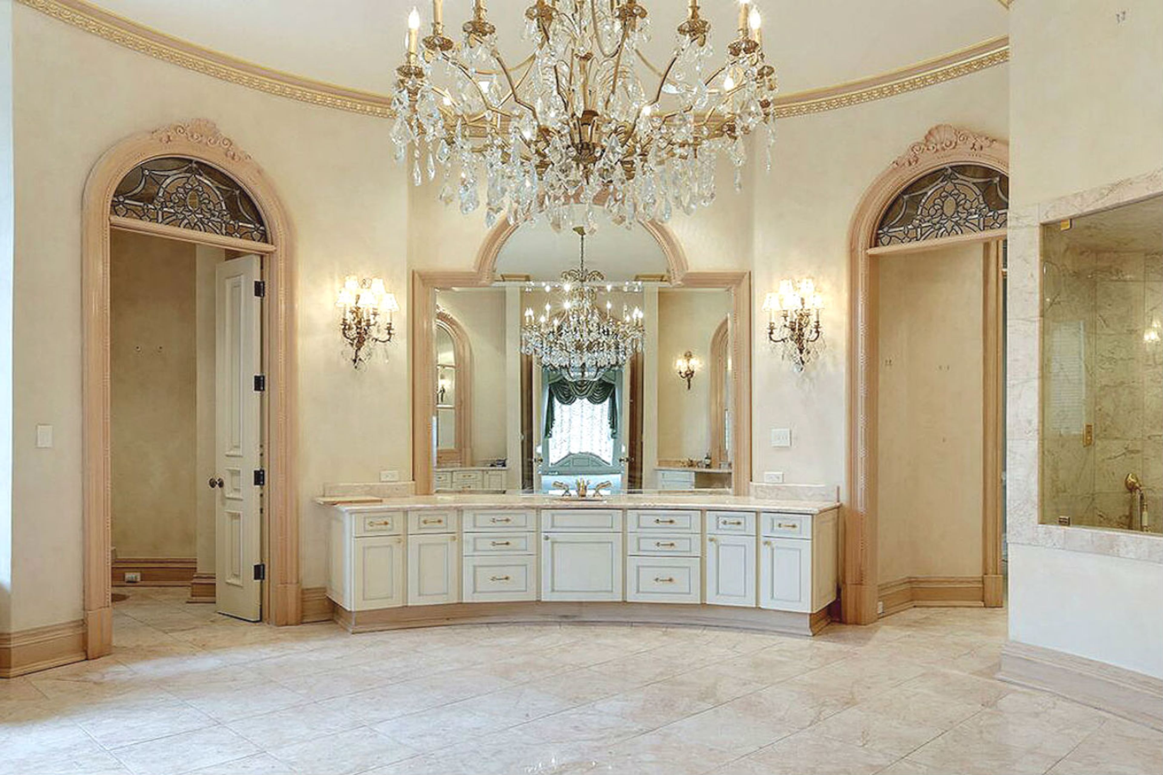 bathroom with custom hardware …