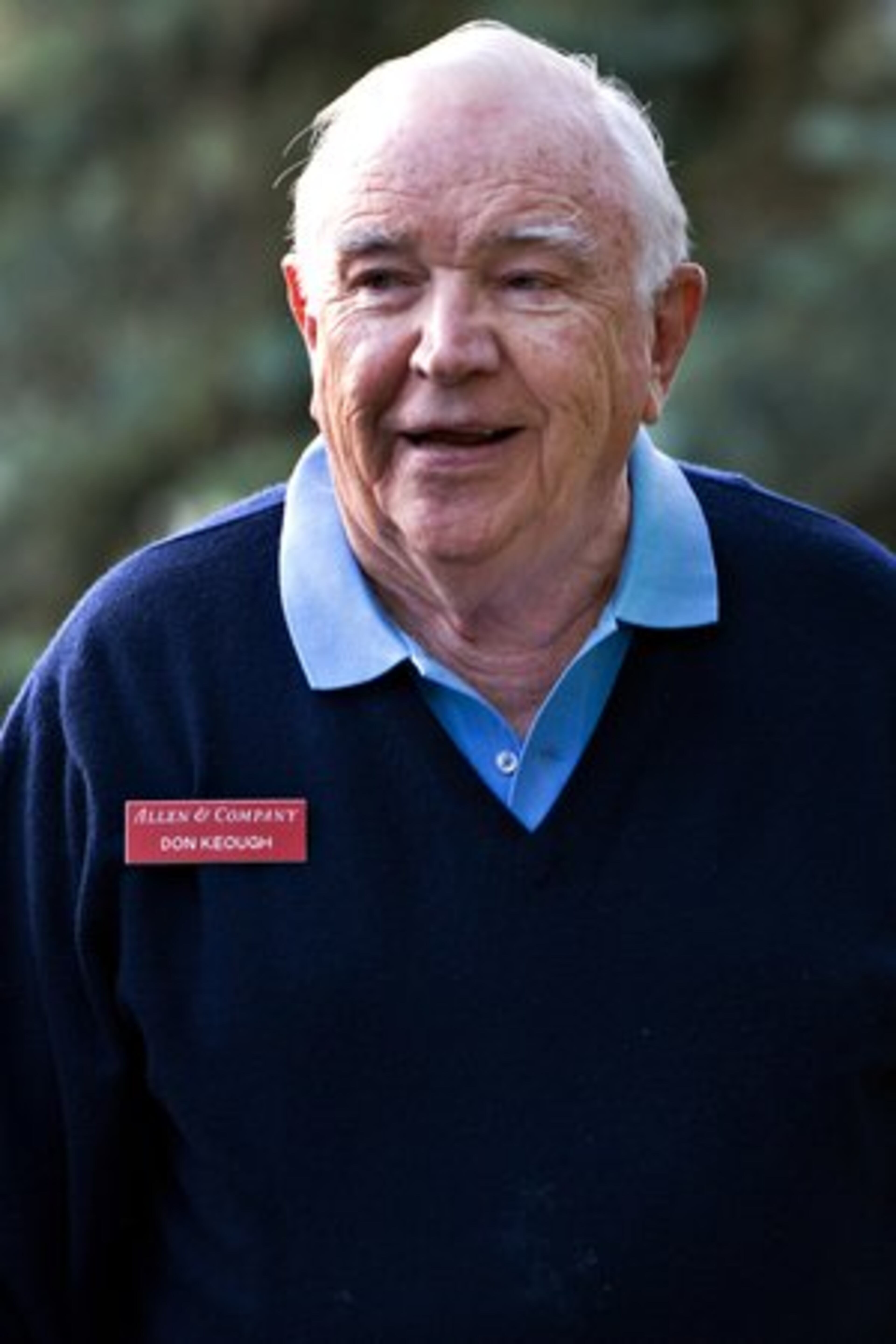 Keough, chairman of Allen & Co. LLC, arrives for a morning session at the 26th annual Allen & Co. Media and Technology Conference in Sun Valley, Idaho, in July 2008.