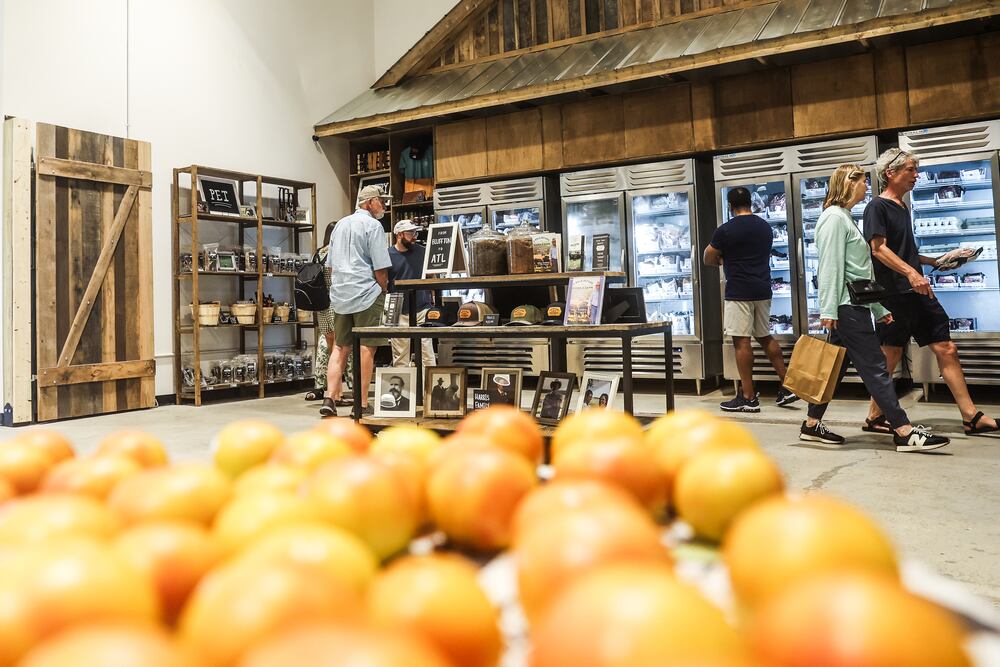 One of the vendors at Upper West Market is White Oak Pastures, a Georgia-based farm that sells cuts of meat and animal products. (Abbey Cutrer/AJC)