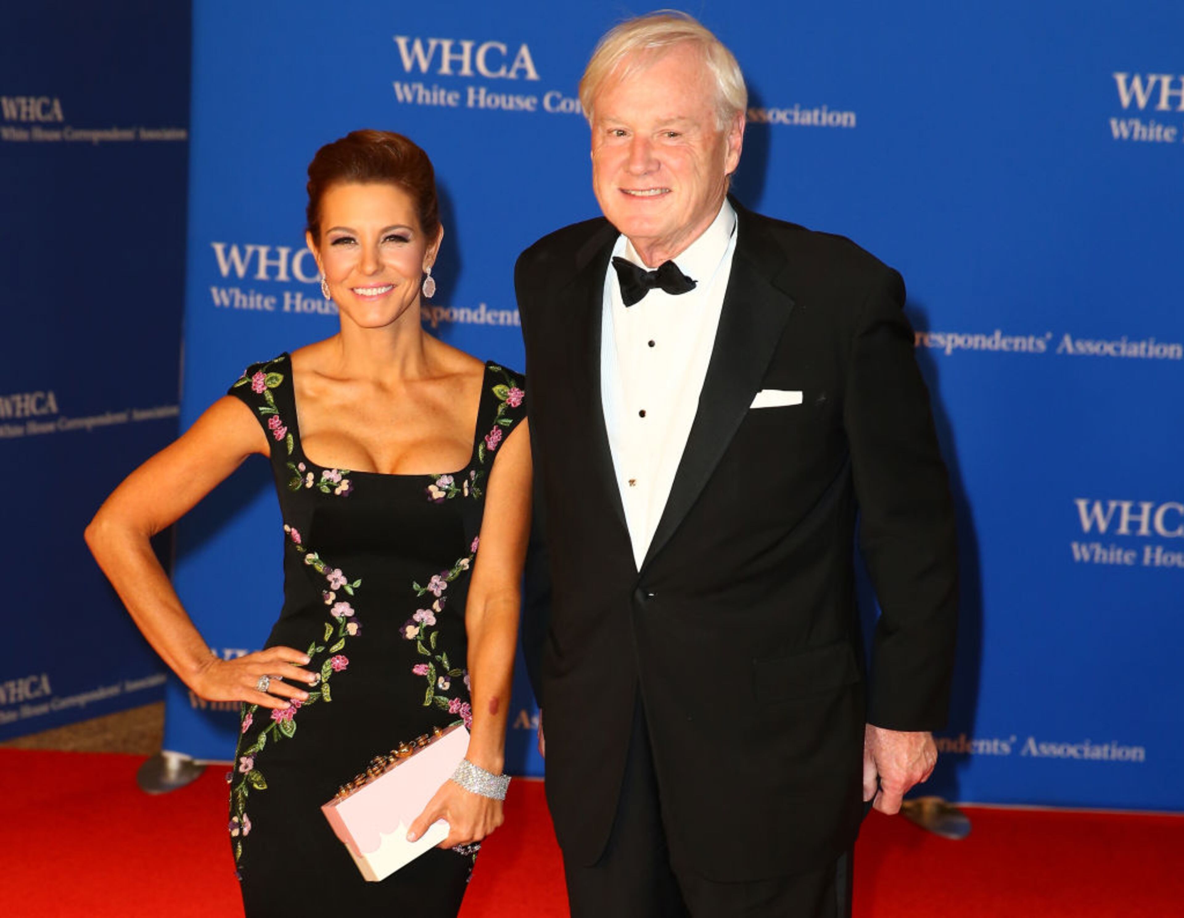 WASHINGTON, DC - APRIL 28: Stephanie Ruhle (L) and Chris Matthews attend the 2018 White House Correspondents' Dinner at Washington Hilton on April 28, 2018 in Washington, DC. (Photo by Tasos Katopodis/Getty Images)
