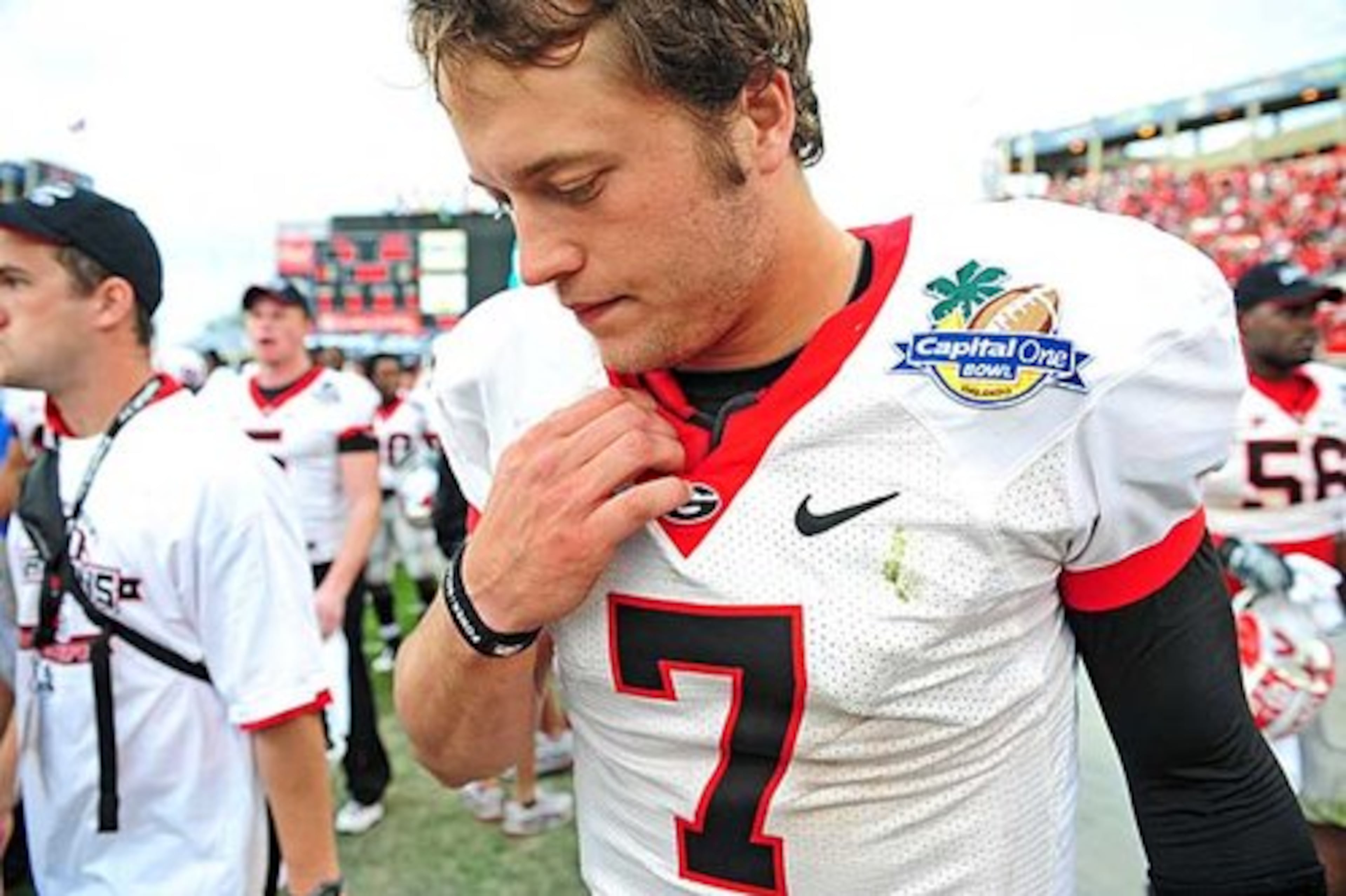 After leading Georgia to a 24-12 win over Michigan State in the Capital One Bowl, Georgia quarterback Matthew Stafford announced his decision to skip his senior season to enter the NFL Draft. Reports have Stafford going No. 1 overall to Detroit.