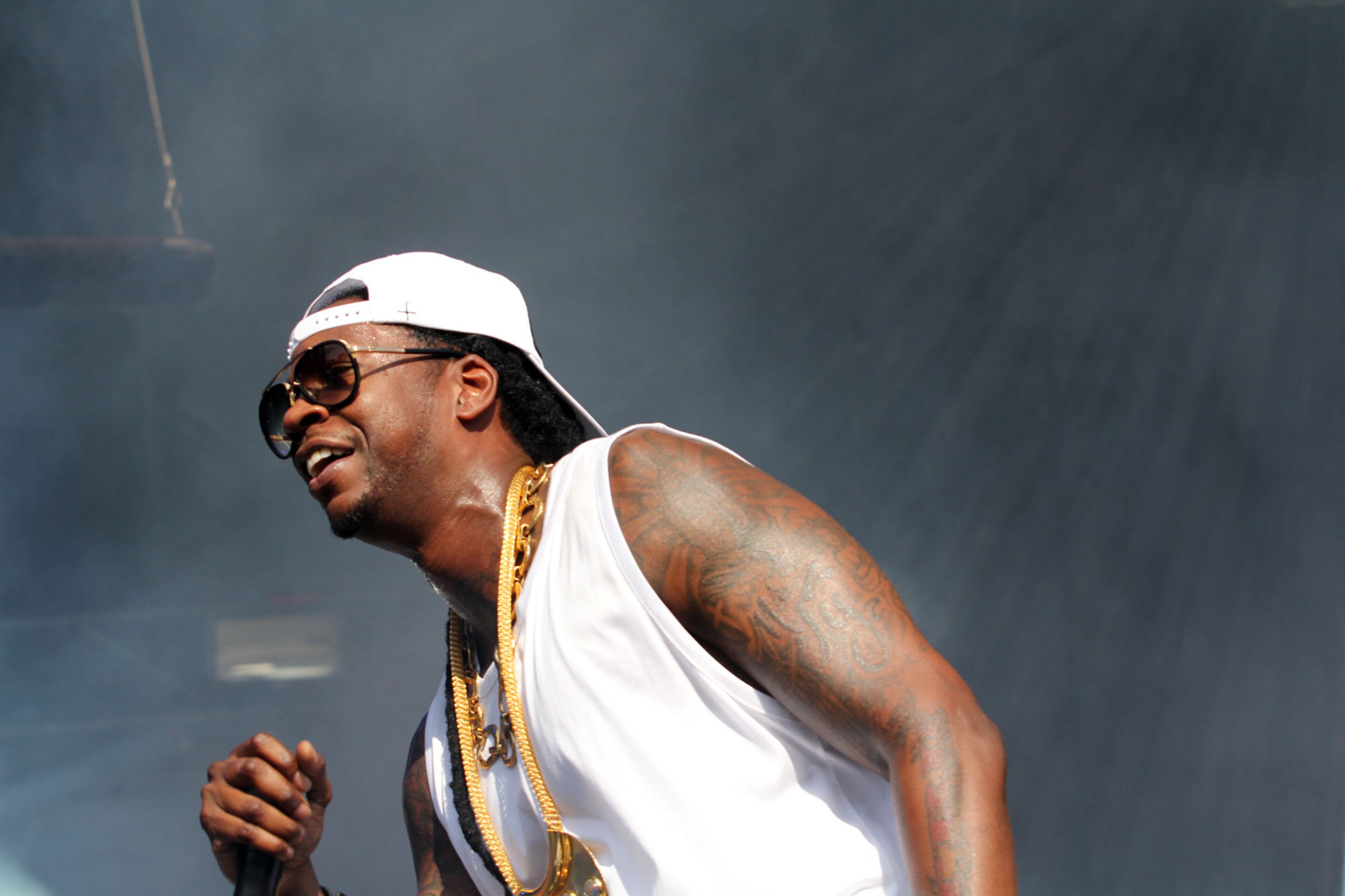 2 Chainz performing on the Great Southeastern Musical Stage at Music Midtown on Friday.