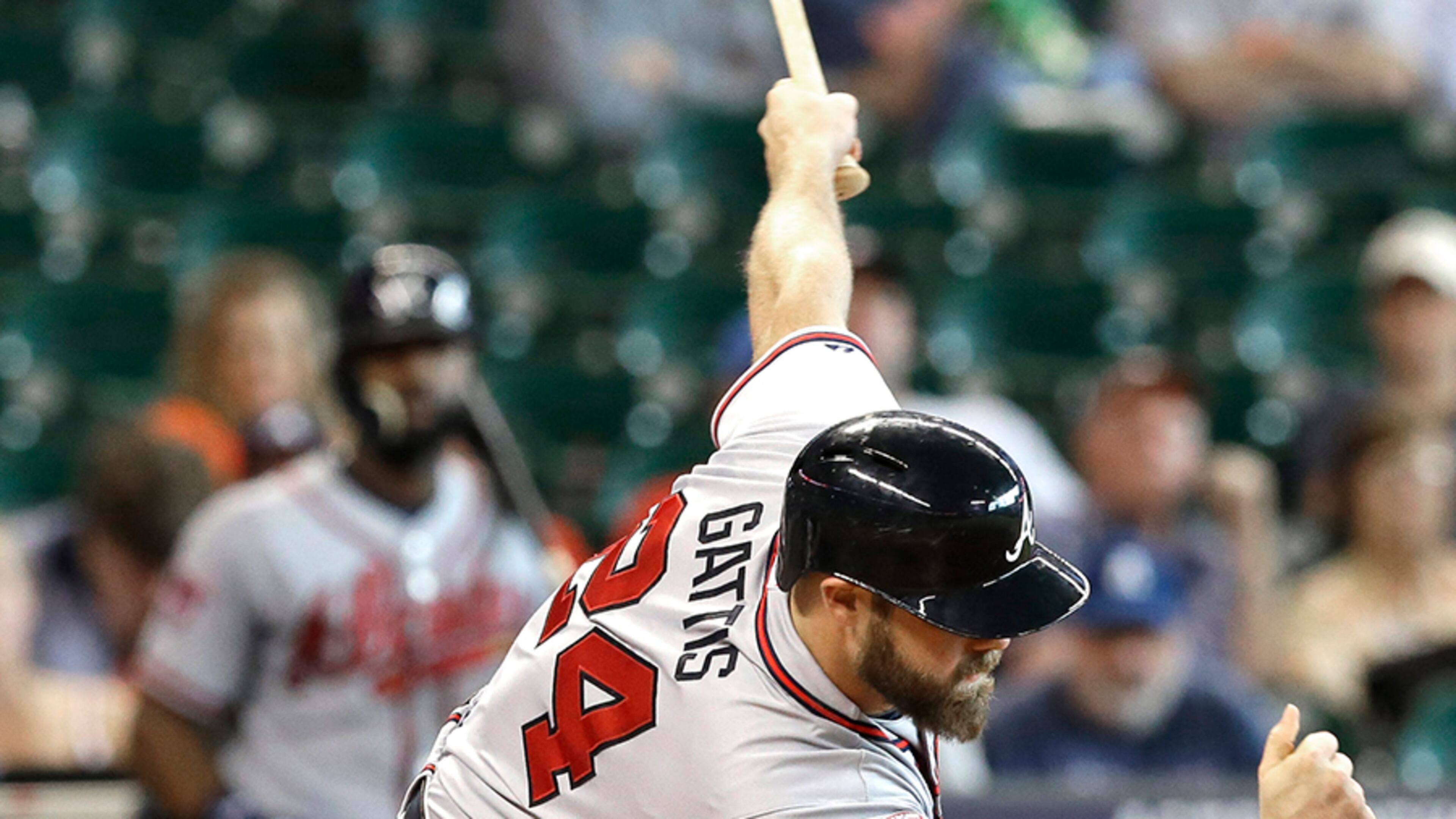 Braves catcher Evan Gattis had been on the disabled list since June 29 with a bulging thoracic disc.