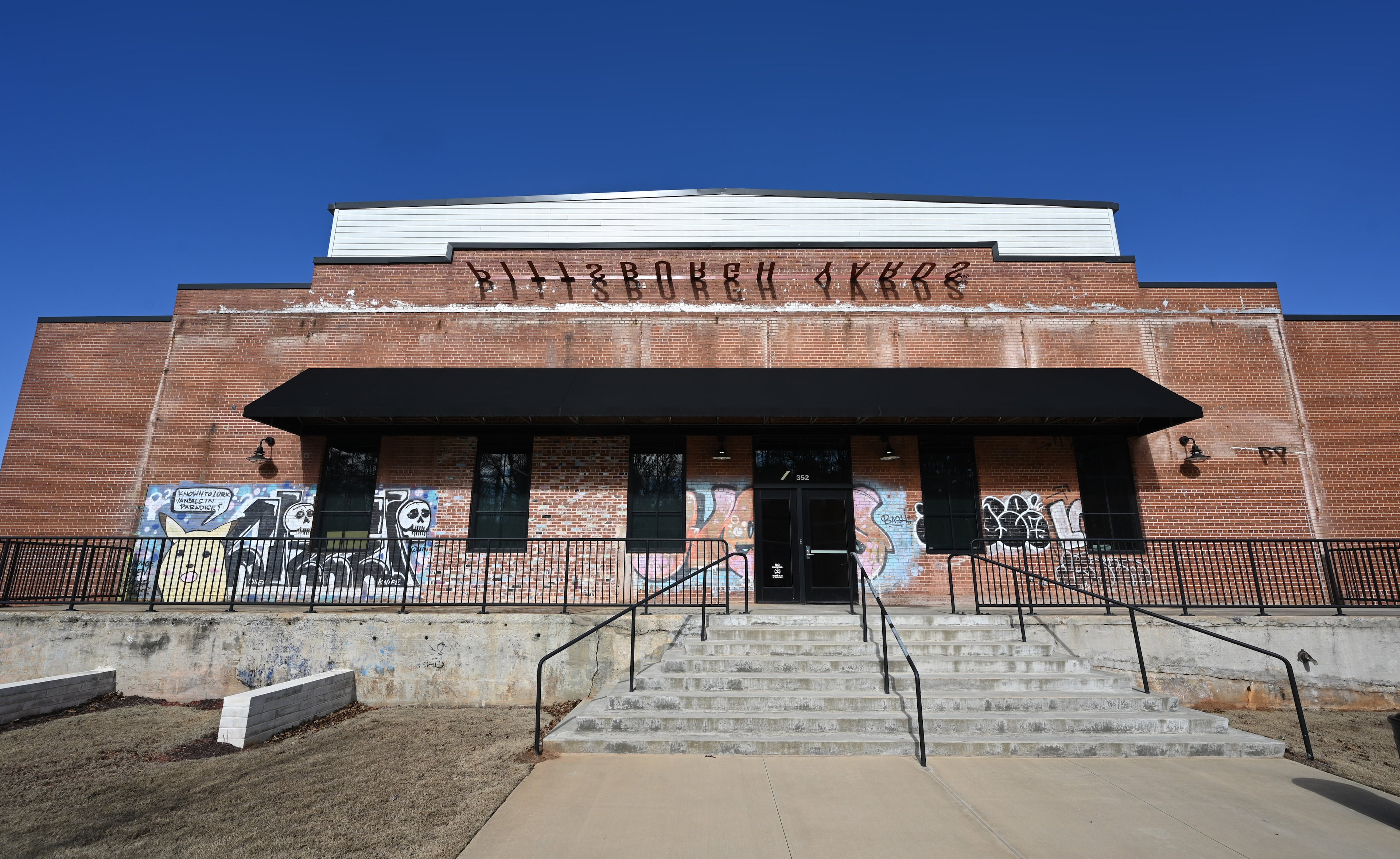 Exterior of Pittsburgh Yards, a mixed-use development that spans 31 acres off University Avenue along the Beltline in southwest Atlanta, Tuesday, Jan. 24, 2023. (Hyosub Shin / Hyosub.Shin@ajc.com)