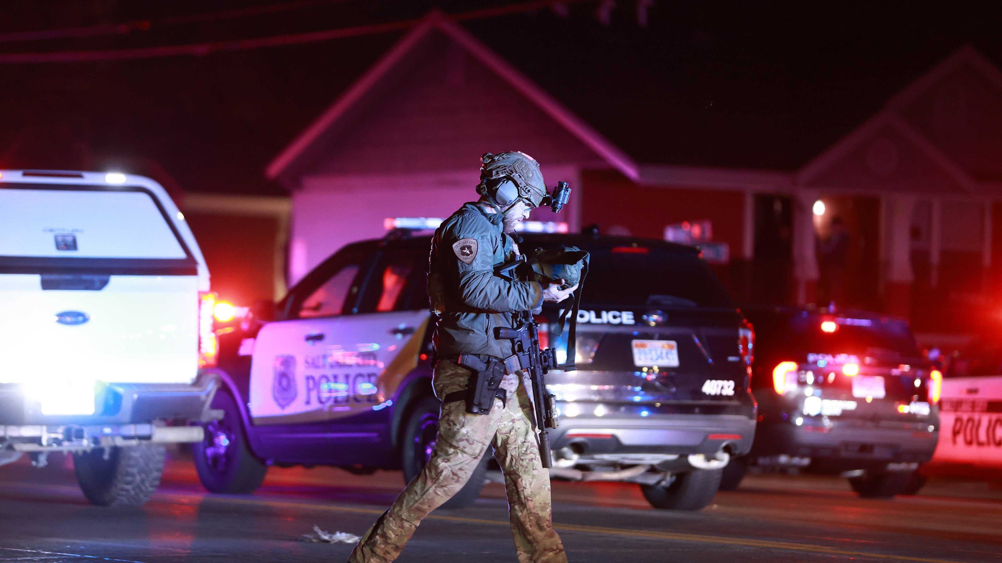 FILE - Police respond to a fatal shooting in a parking lot of The Church of Jesus Christ of Latter-day Saints in Salt Lake City on Wednesday, Jan. 7, 2026. (Rio Giancarlo/The Deseret News via AP,File)