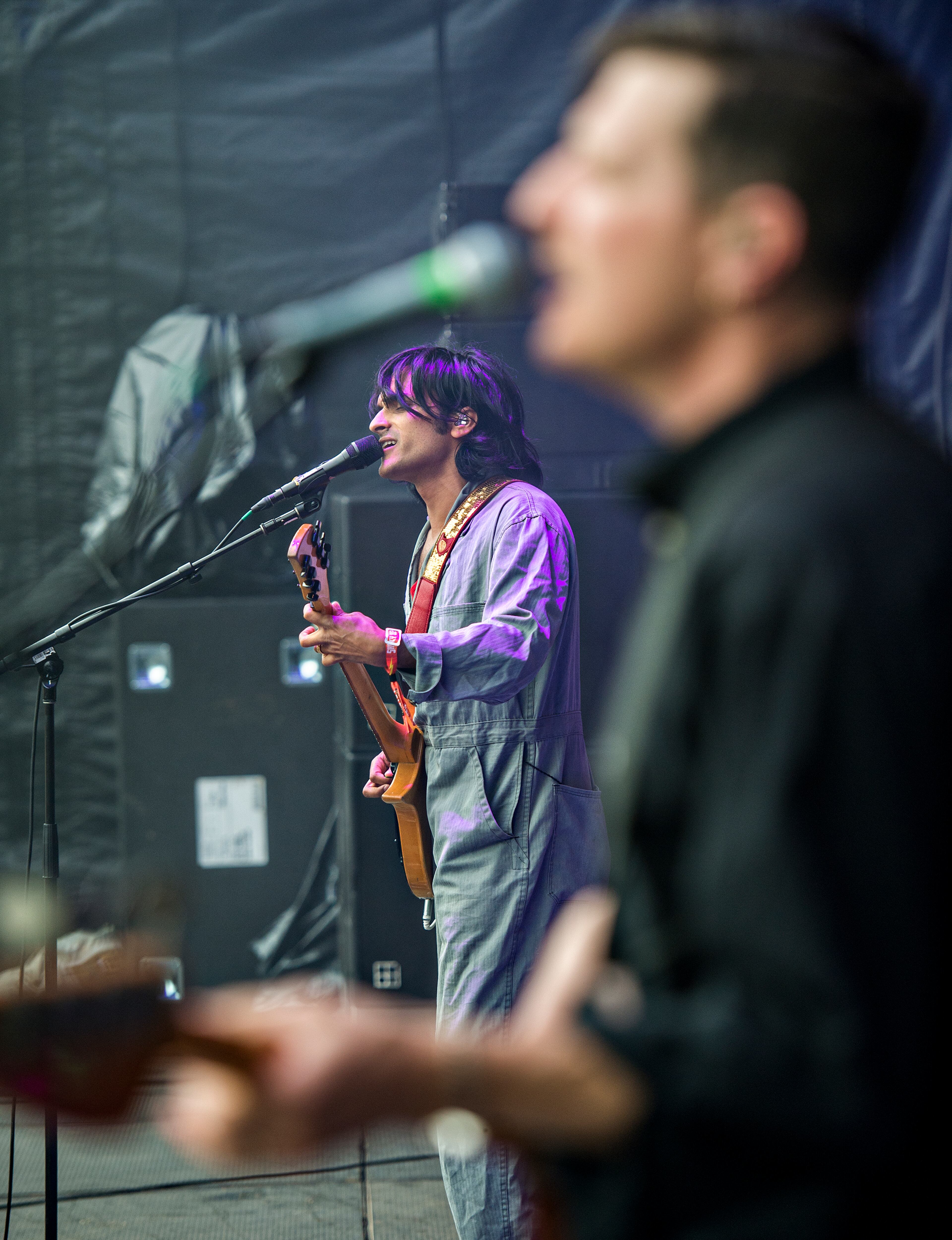 Yeasayer's Anand Wilder (left) and Ira Wolf Tuton perform during the first night of the Shaky Beats Music Festival at Centennial Olympic Park in Atlanta on Friday, May 20, 2016. JONATHAN PHILLIPS / SPECIAL