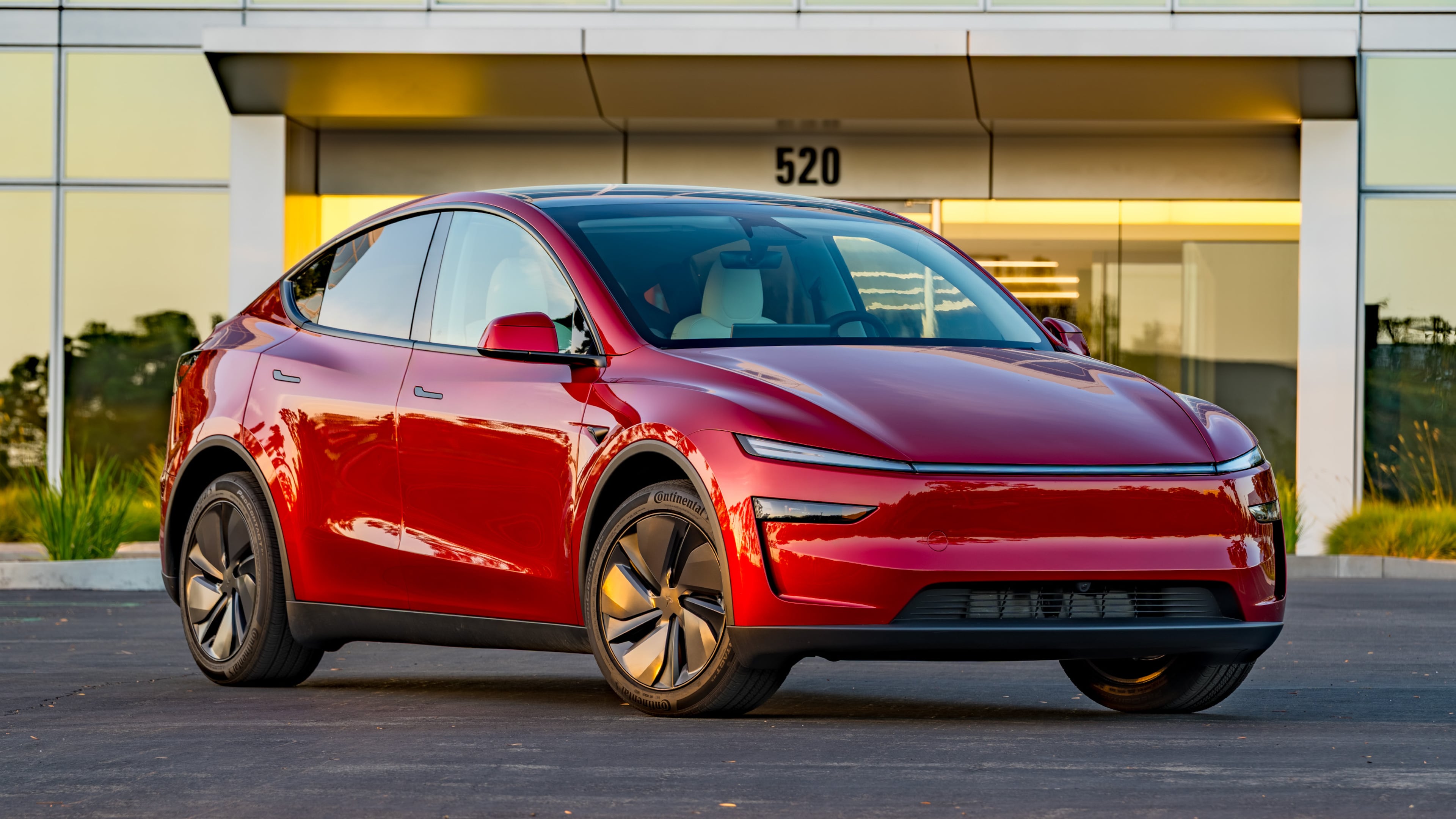 This photo provided by Edmunds shows the 2026 Model Y. The Model Y offers a spacious, comfortable interior, quick acceleration, and over 300 miles of range. (Courtesy of Edmunds via AP)