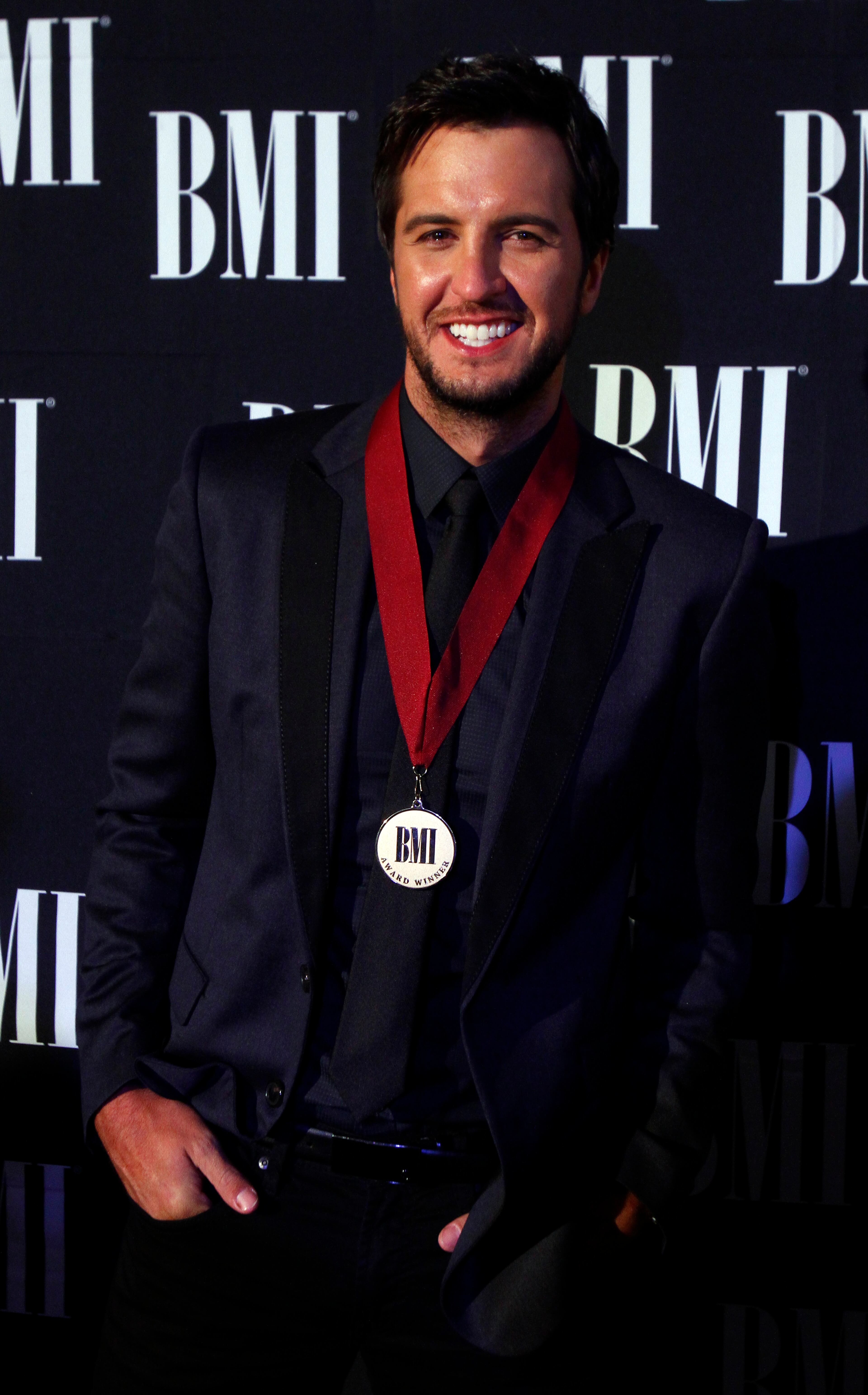Luke Bryan arrives at the 60th Annual BMI Country Awards on Tuesday Oct. 30, 2012, in Nashville, Tenn.