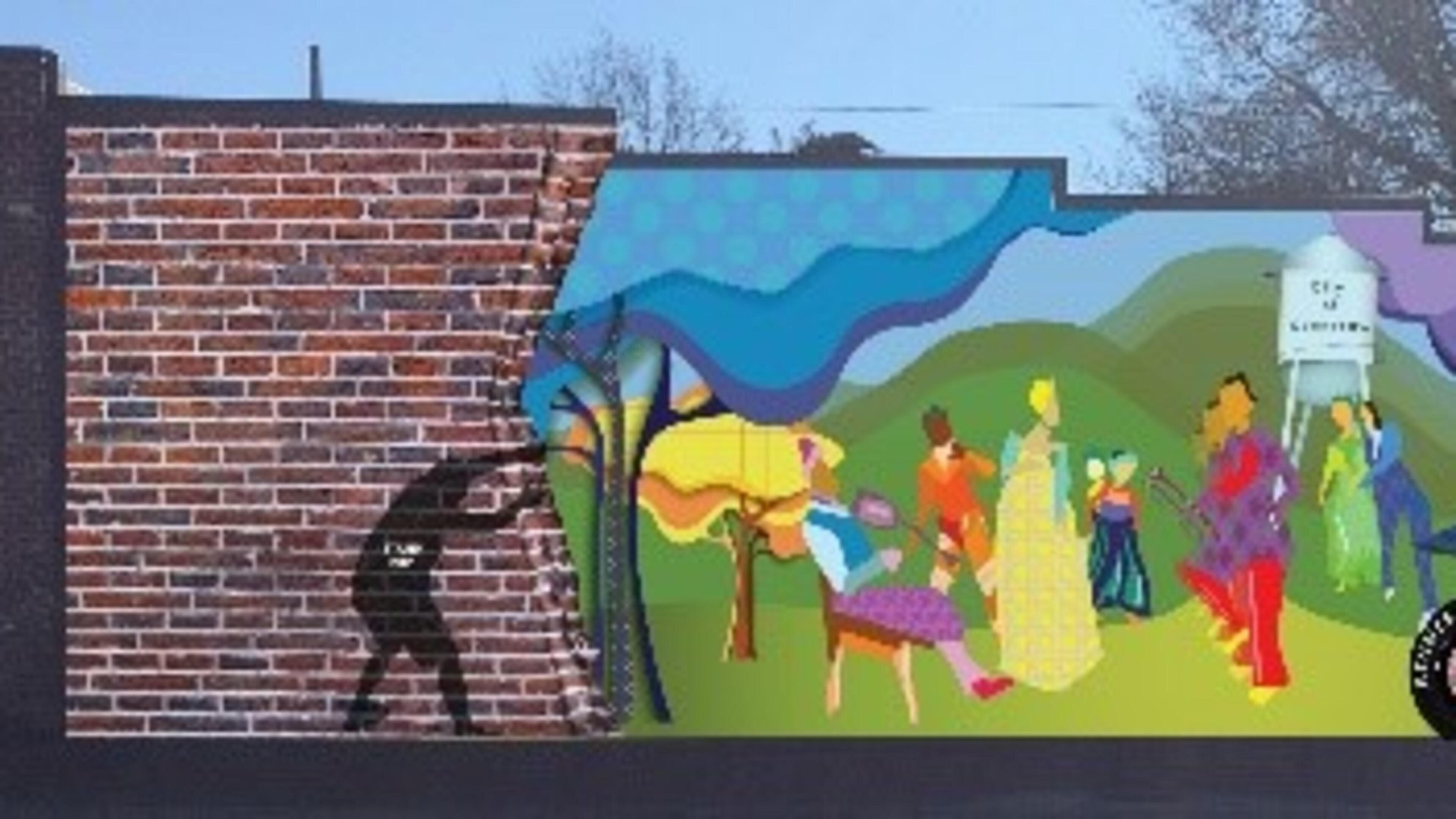 During an opening reception from 6 to 8 p.m. April 20 at The Venue on Main, 2847 S. Main St., a Kennesaw public art mural - designed by KSU students - will be unveiled for the Big Shanty Festival. Courtesy of Kennesaw