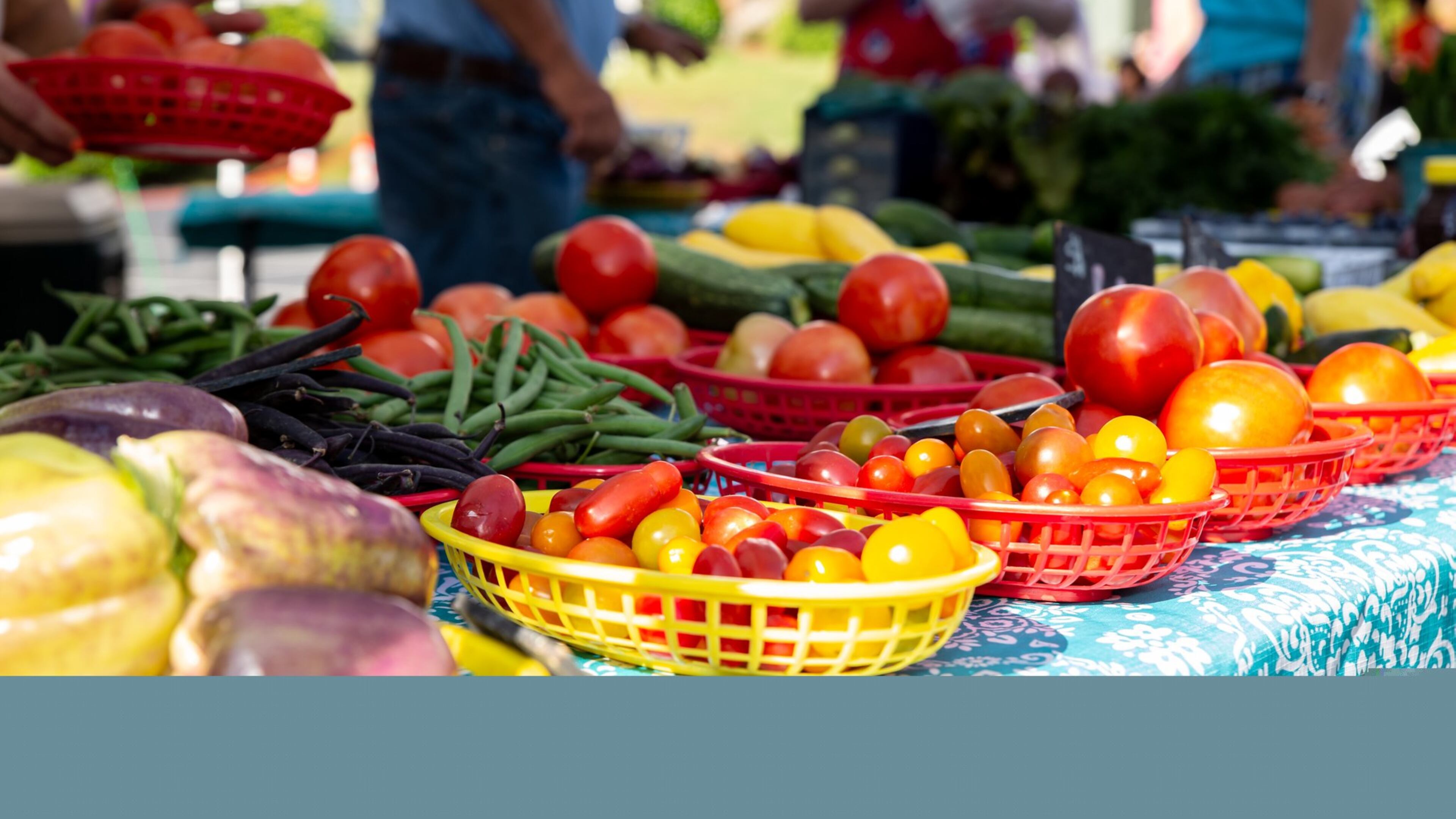 By the time summer vegetables like these tomatoes, peppers and beans are ready to be sold at the Brookhaven Farmers Market, everyone hopes operations will be back to normal. CONTRIBUTED BY PAULA BOND HELLER / PB PHOTOGRAPHY