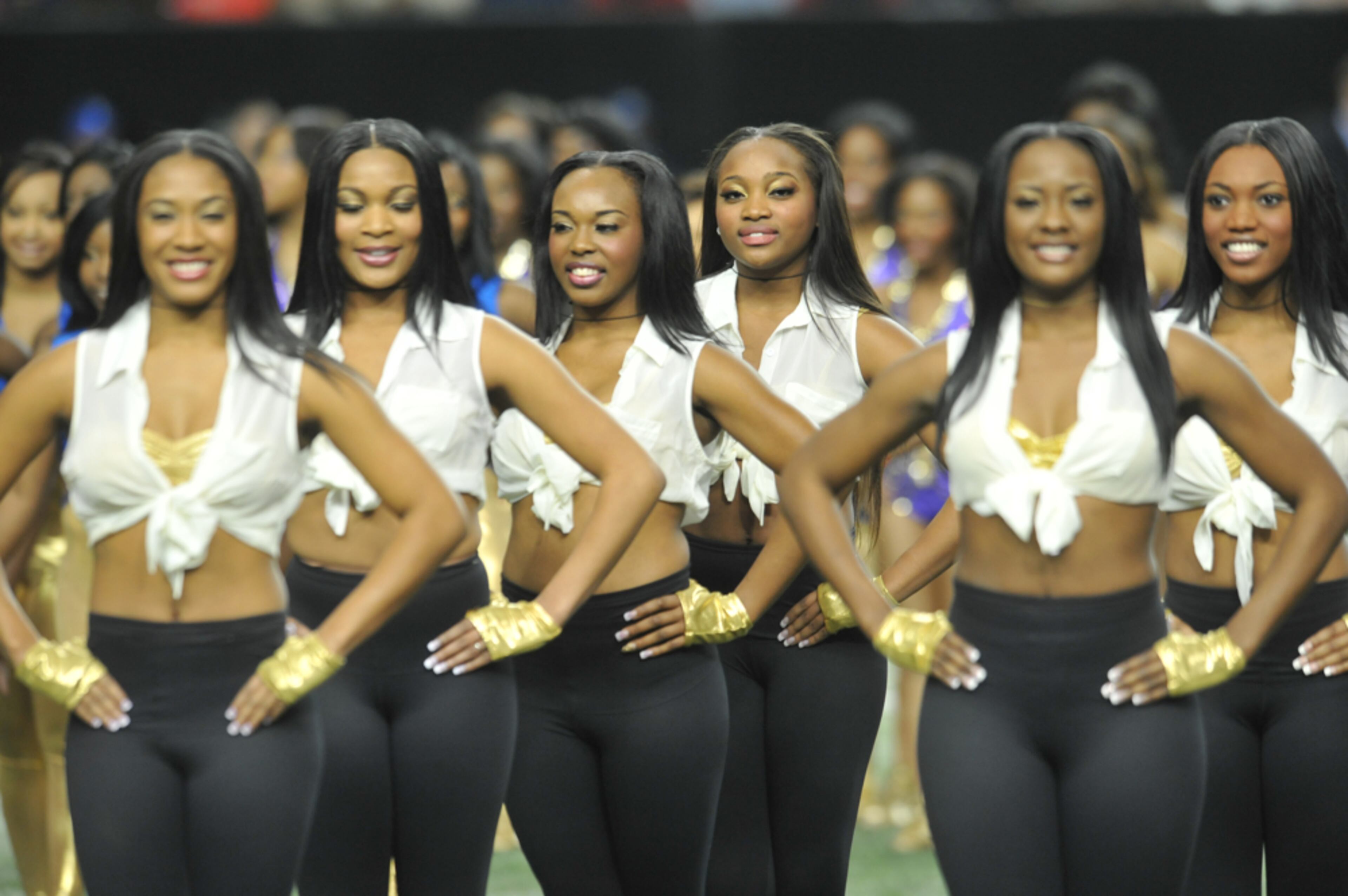 JANUARY 26, 2013 ATLANTA Members of Bethune-Cookman's 14 Karat Gold Dancers wait to perform.