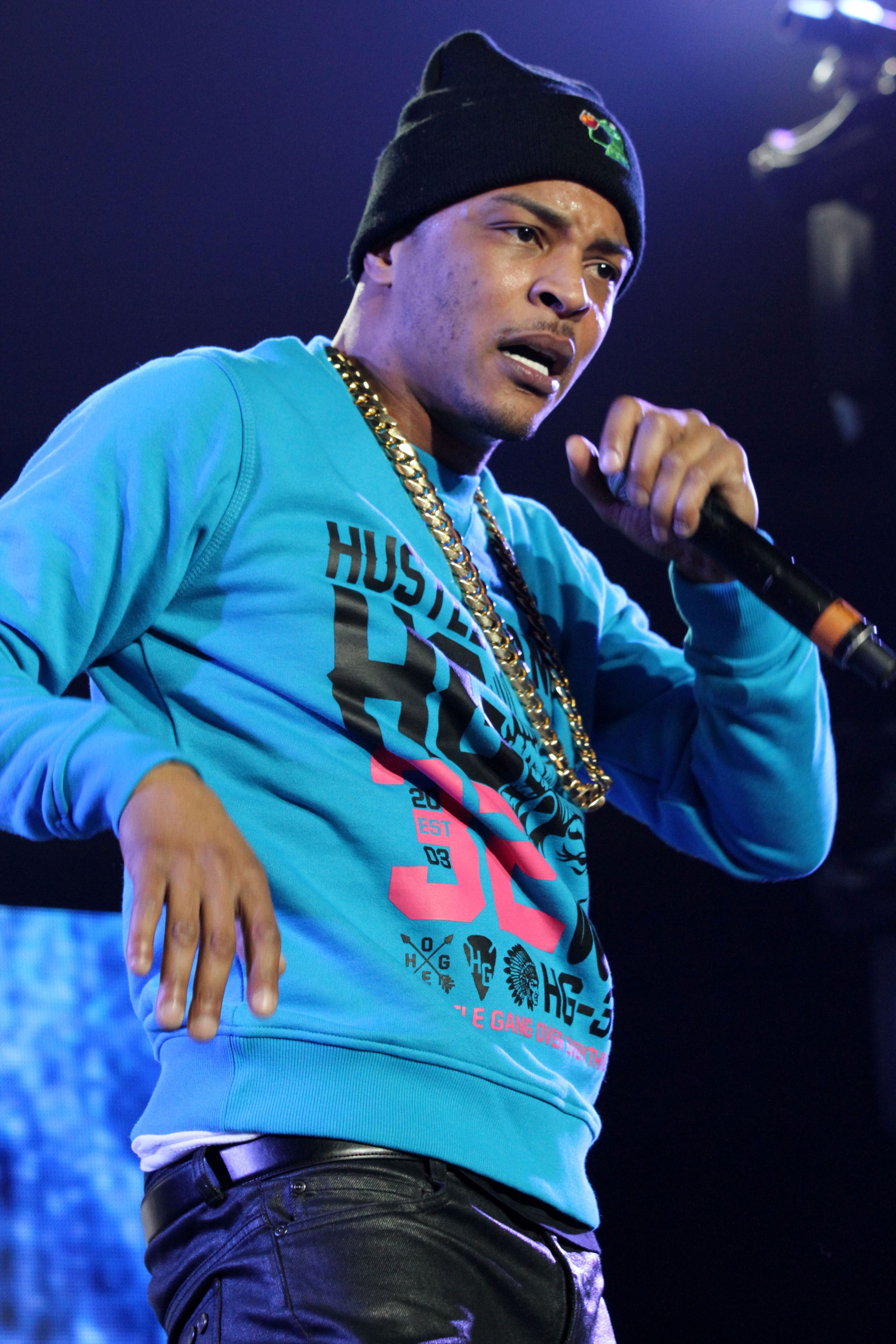 Rapper T.I. performs at the concert. Power 96.1 threw its annual Jingle Ball party at the Gwinnett Arena on Friday, December 19, 2014. The concert lineup ran the musical gamut with T.I. (pictured), Calvin Harris, Fall Out Boy, Jessie J, Jeremih and Hoodie Allen. Robb D. Cohen/RobbsPhotos.com
