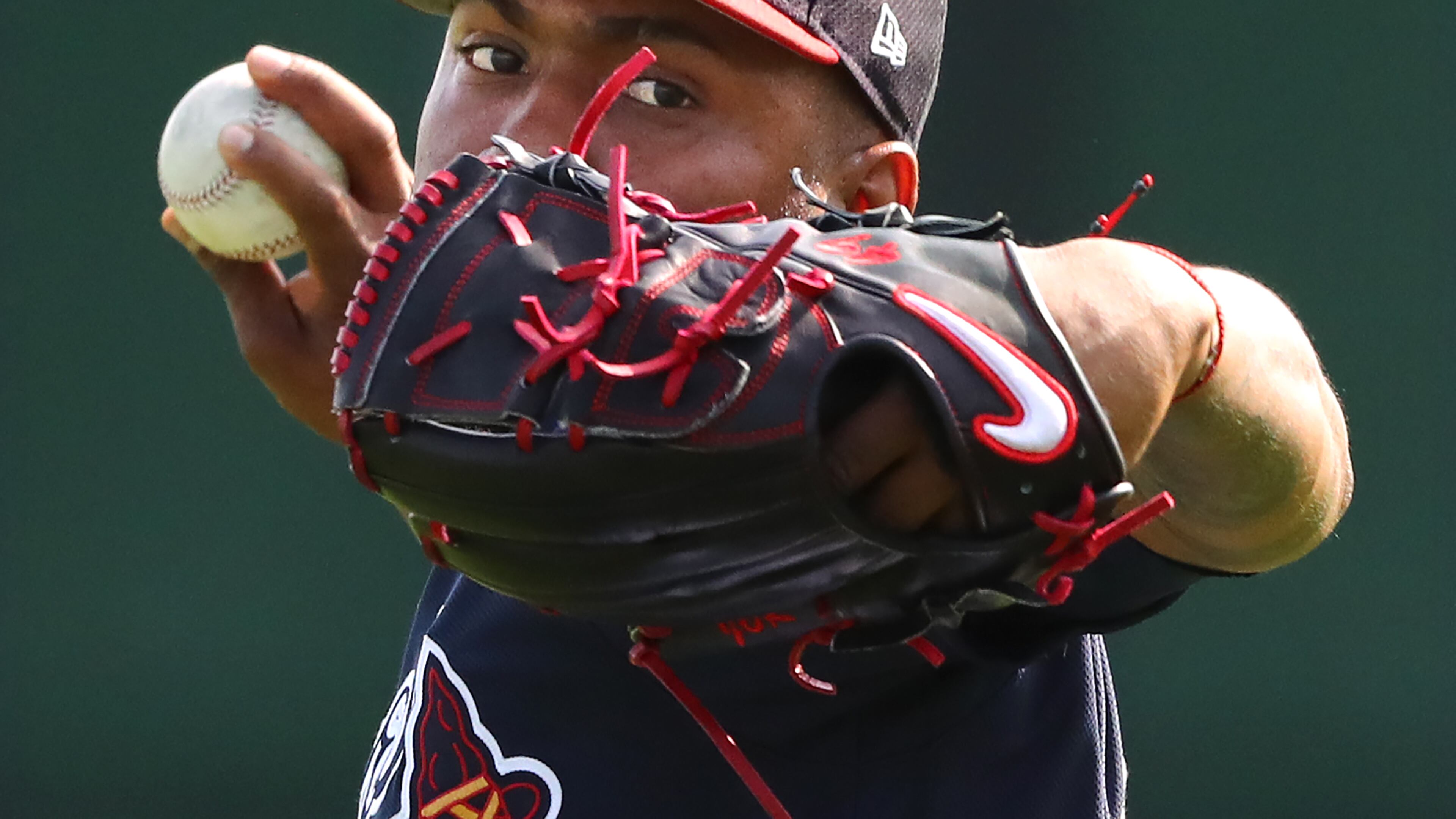 Julio Teheran, at work early this spring. (Curtis Compton/Atlanta Journal-Constitution/TNS)