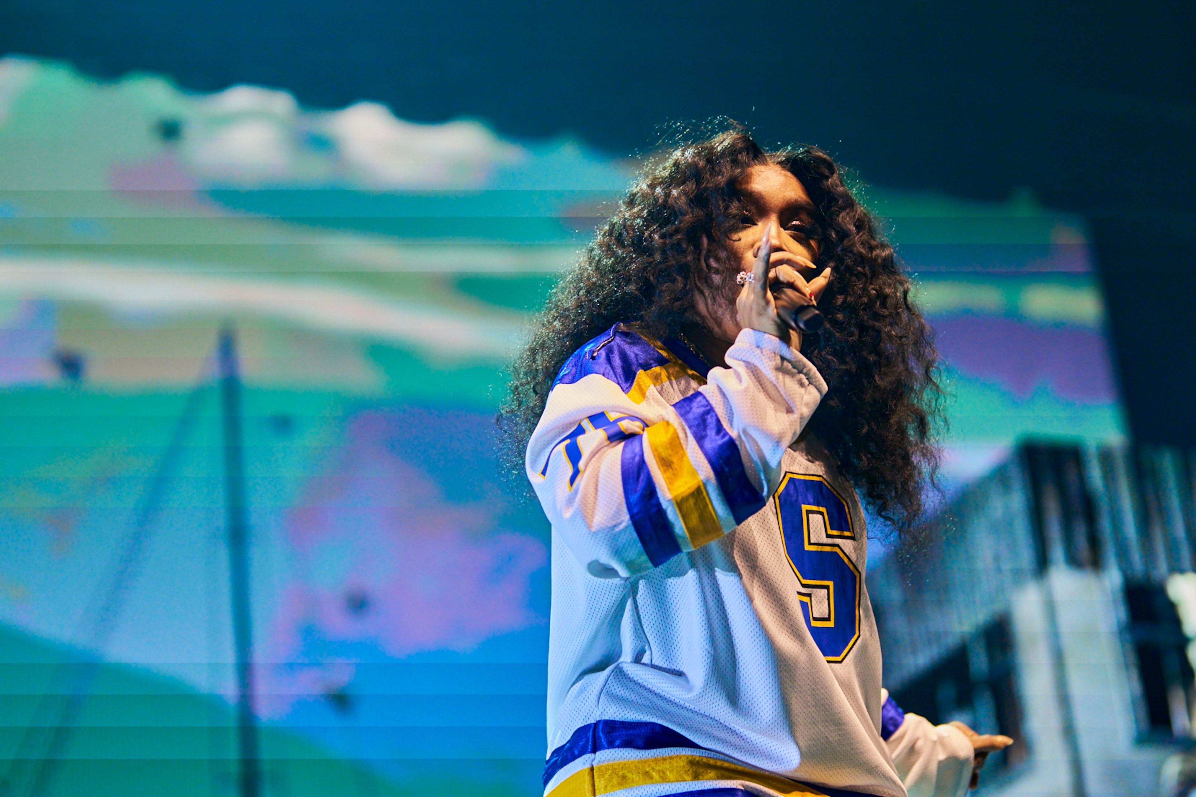 SZA performs onstage during “The SOS North American Tour” at State Farm Arena on March 7, 2023, in Atlanta, Georgia. (Photo by Ronald R. Williams III)