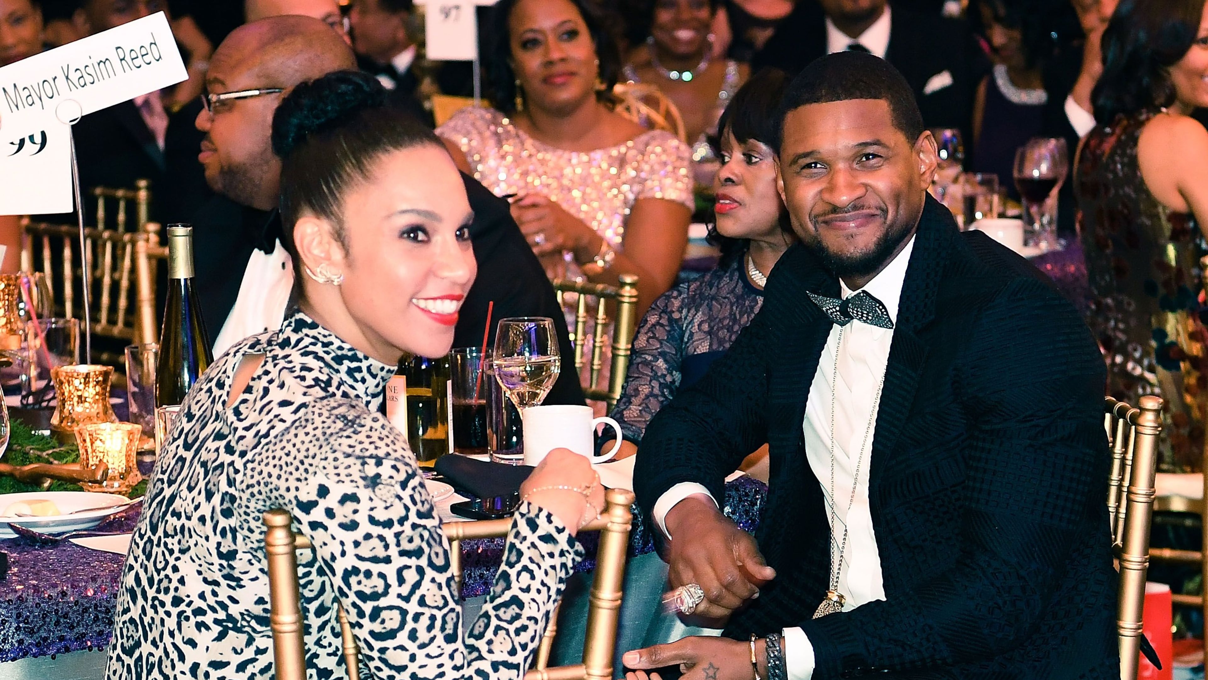 Singer Usher, right, Friday filed for divorce from his wife of three years, Grace Miguel, according to news reports. The two had been separated.