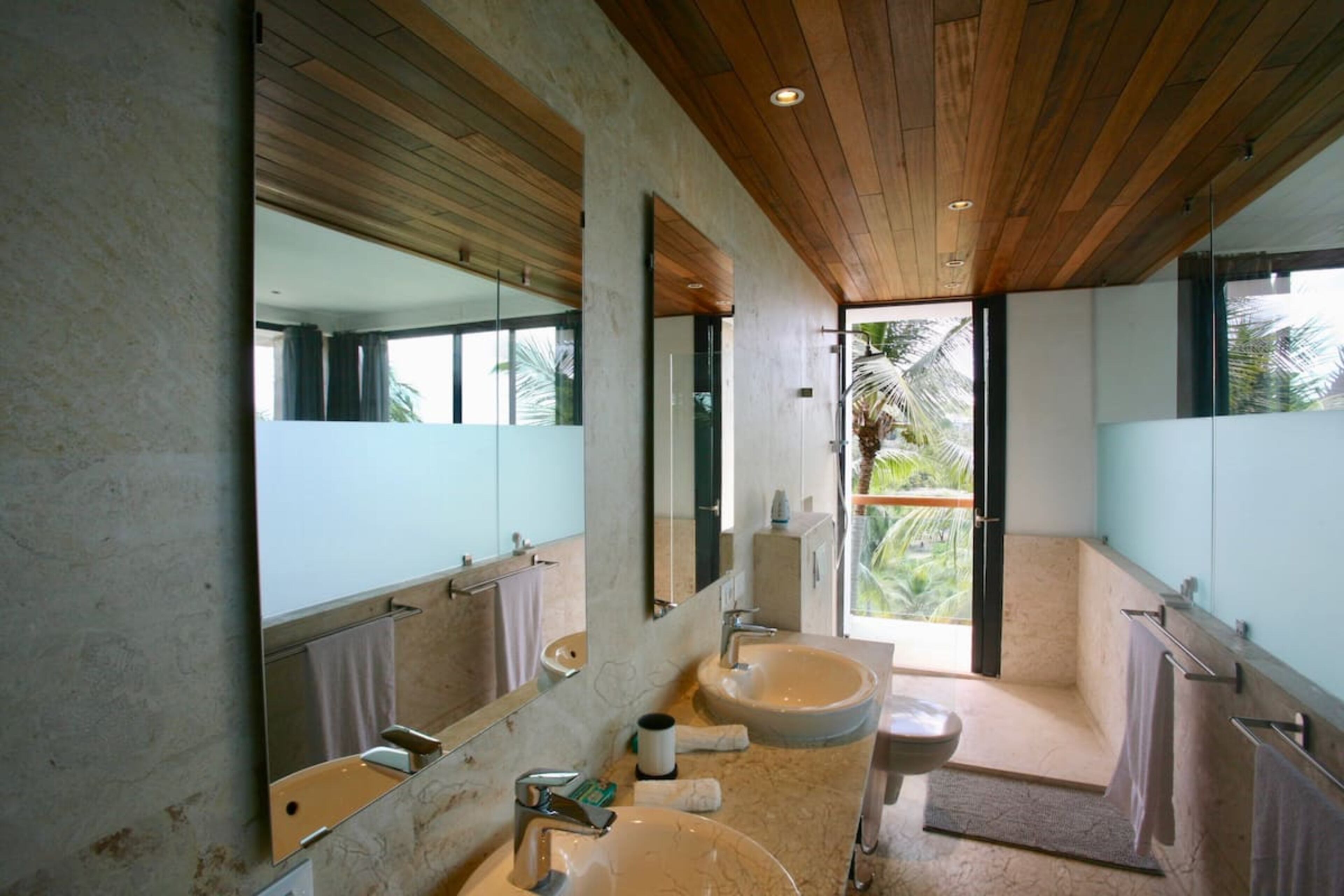 Double vanities in the bathroom.