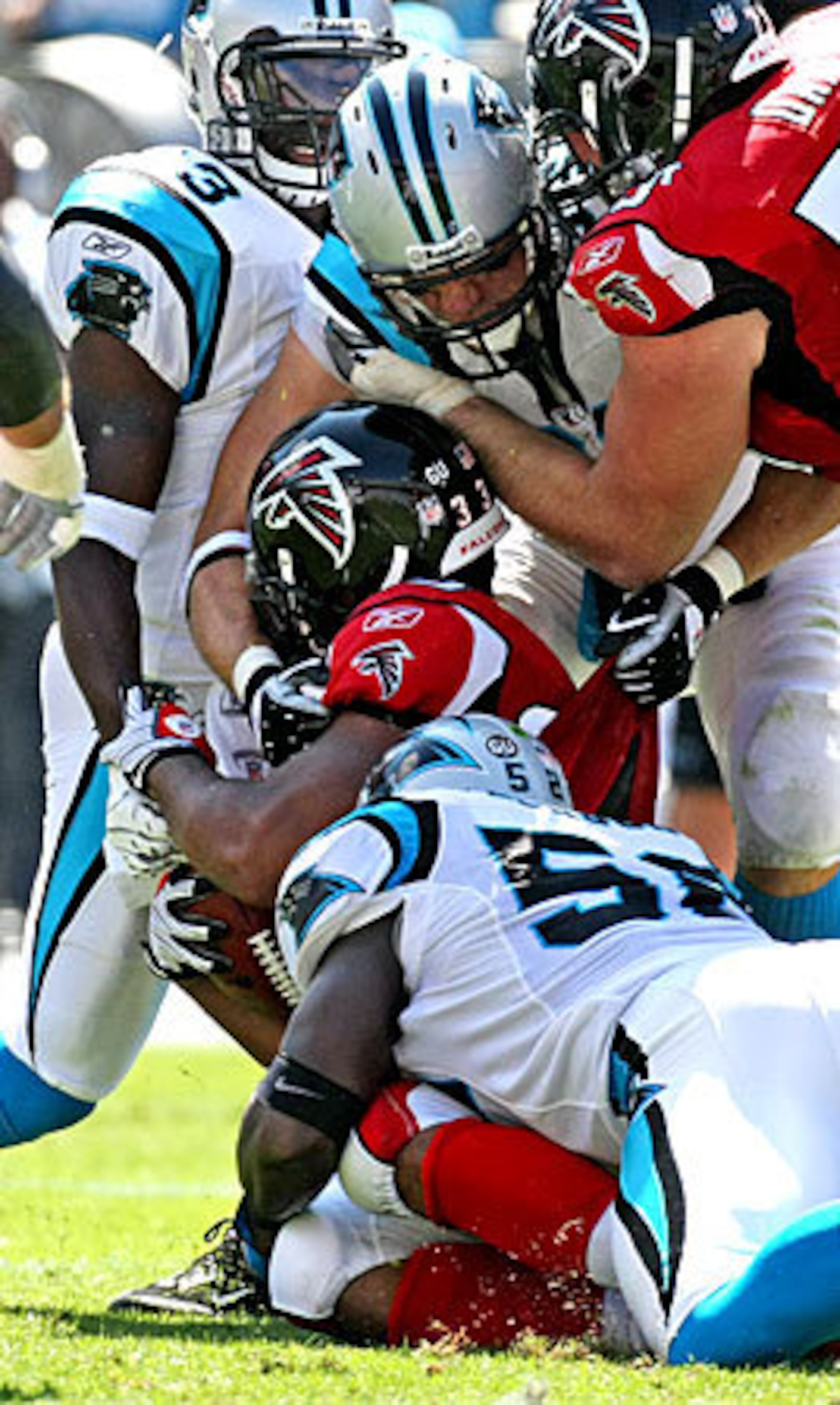 Even Falcons running back Michael Turner couldn't get going against a stiff Carolina defense.