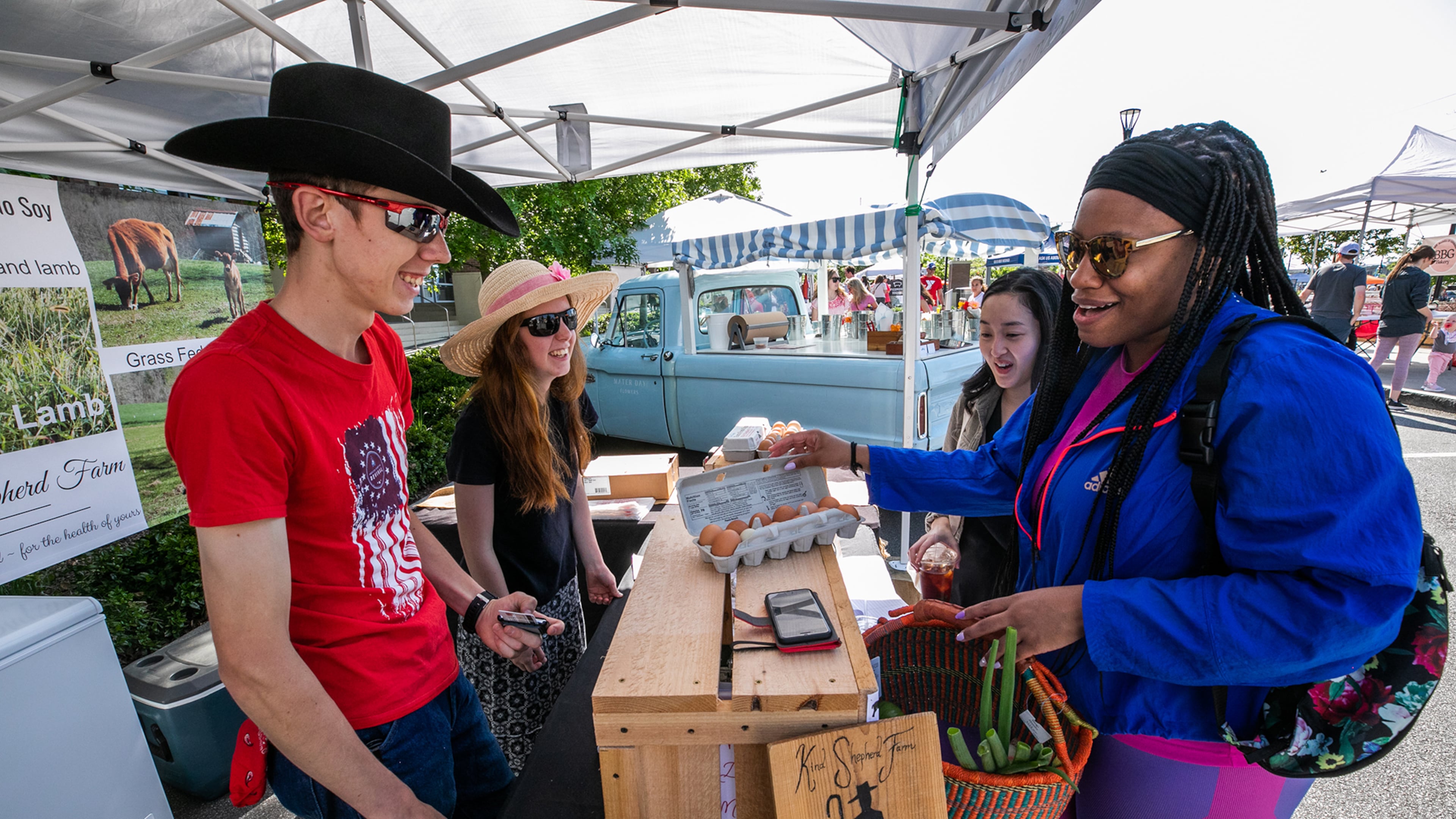 Many markets like the Sandy Springs Farmers Market have farmers who sell their locally raised beef, pork and poultry as well as eggs.
Courtesy of Chris Savas