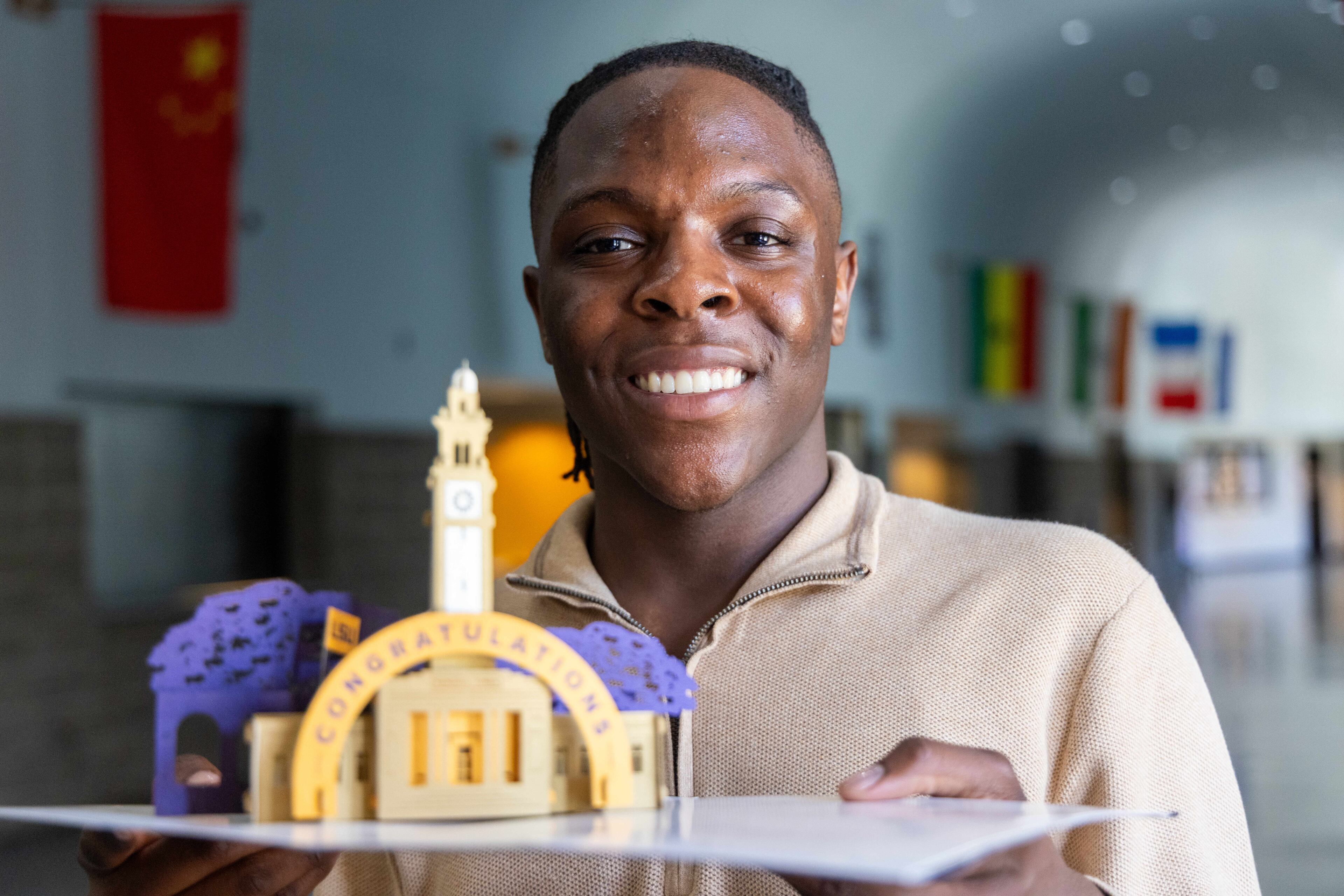 Among the colleges and universities Lebron Presley has been accepted to include Louisiana State University, from which he received a special 3D acceptance letter. PHIL SKINNER FOR THE ATLANTA JOURNAL-CONSTITUTION
