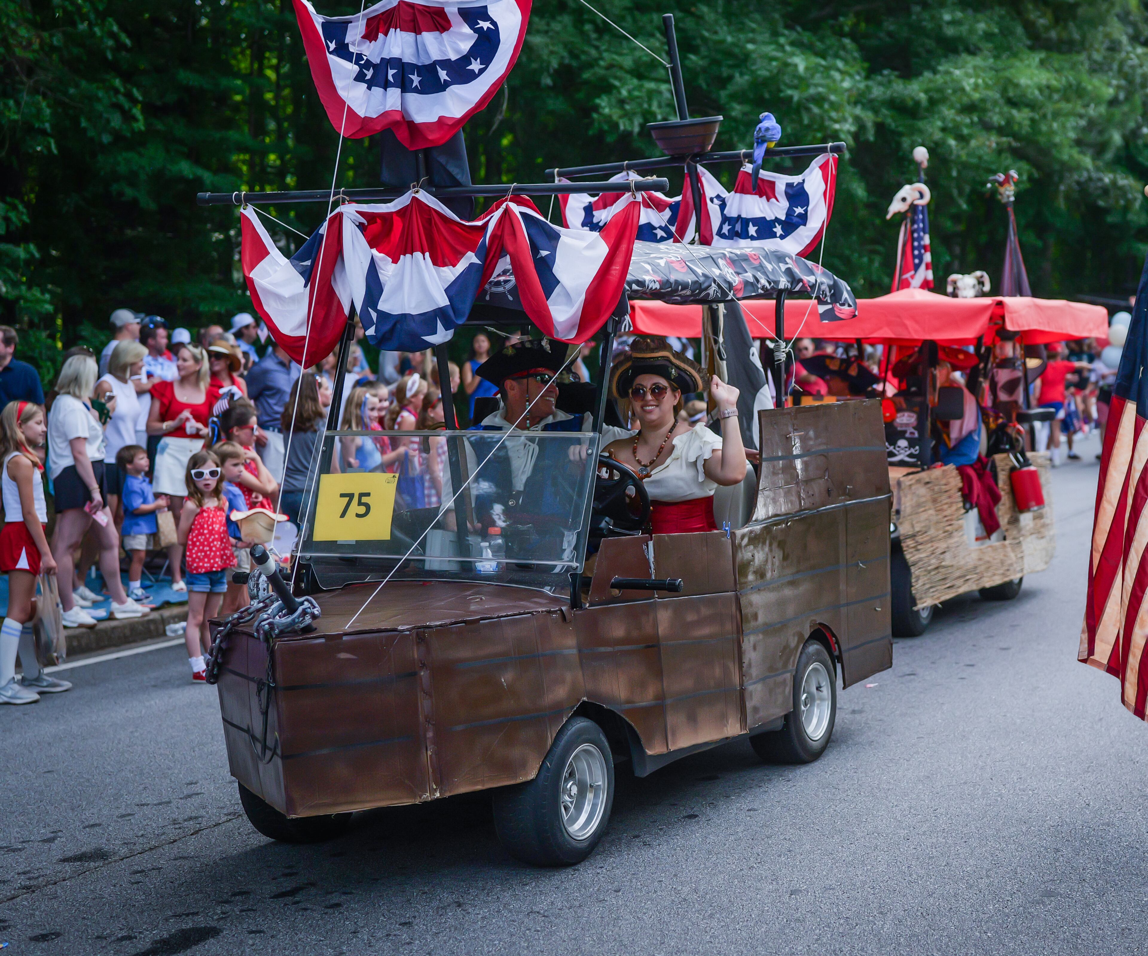 The Peachtree City Fourth of July Celebration starts with a festive parade in the morning and ends with fireworks after dark. (Courtesy of Peachtree City)