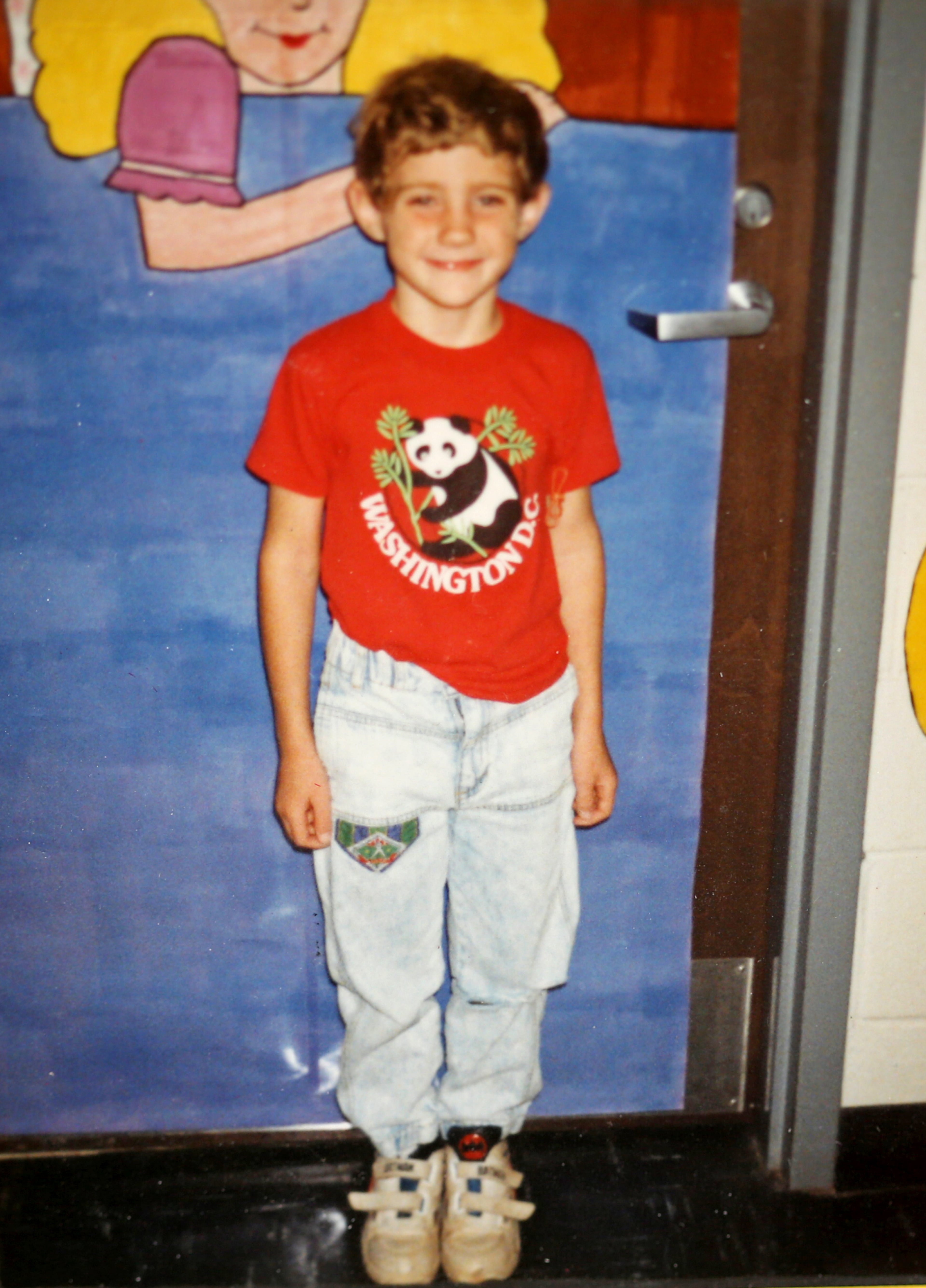 Bulking up muscle has been a lifelong quest for Patrick, shown here at age 5 in 1992.