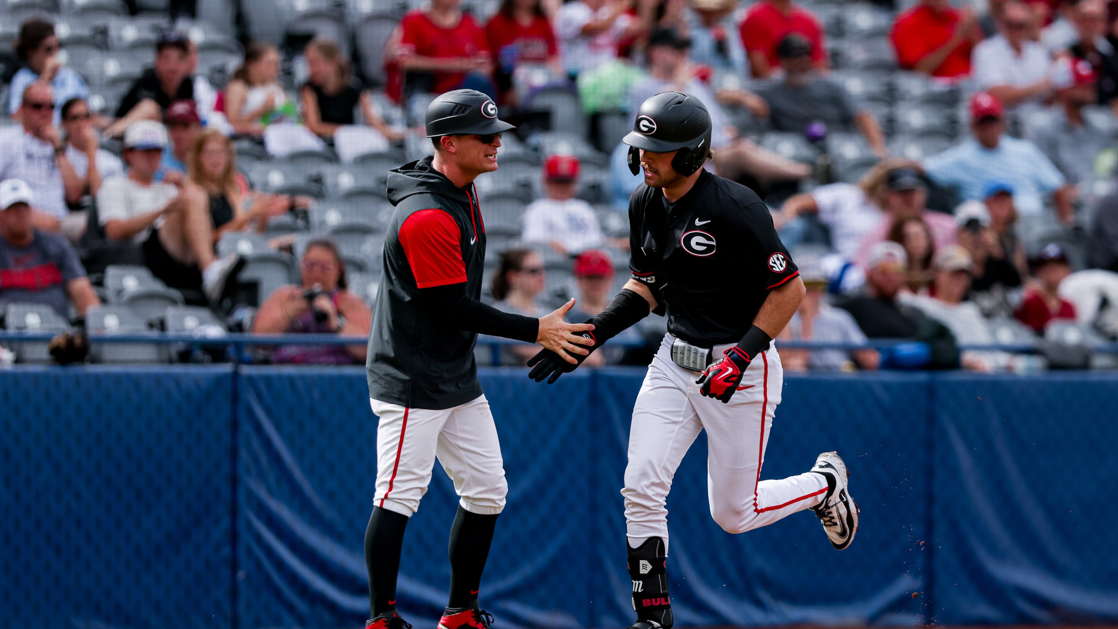 Georgia catcher and outfielder Jack Arcamone during Georgia's game against Arkansas in the SEC tournament at Hoover Metropolitan Stadium in Hoover, Alabama, on Sunday, May 24, 2026. (Conor Dillon/UGAAA)