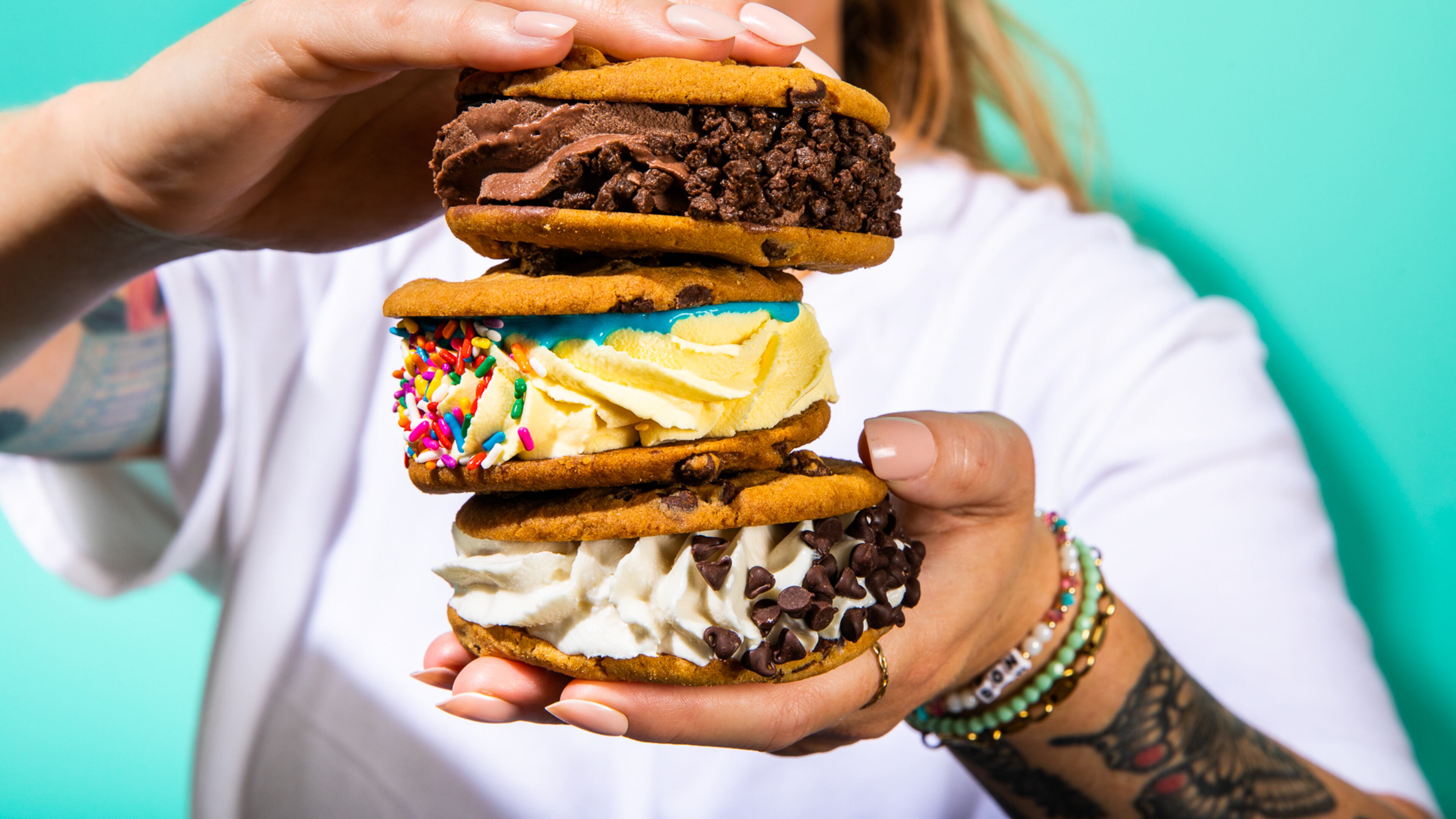 Cinnabon Swirl will offer ice cream sandwiches and other confections.