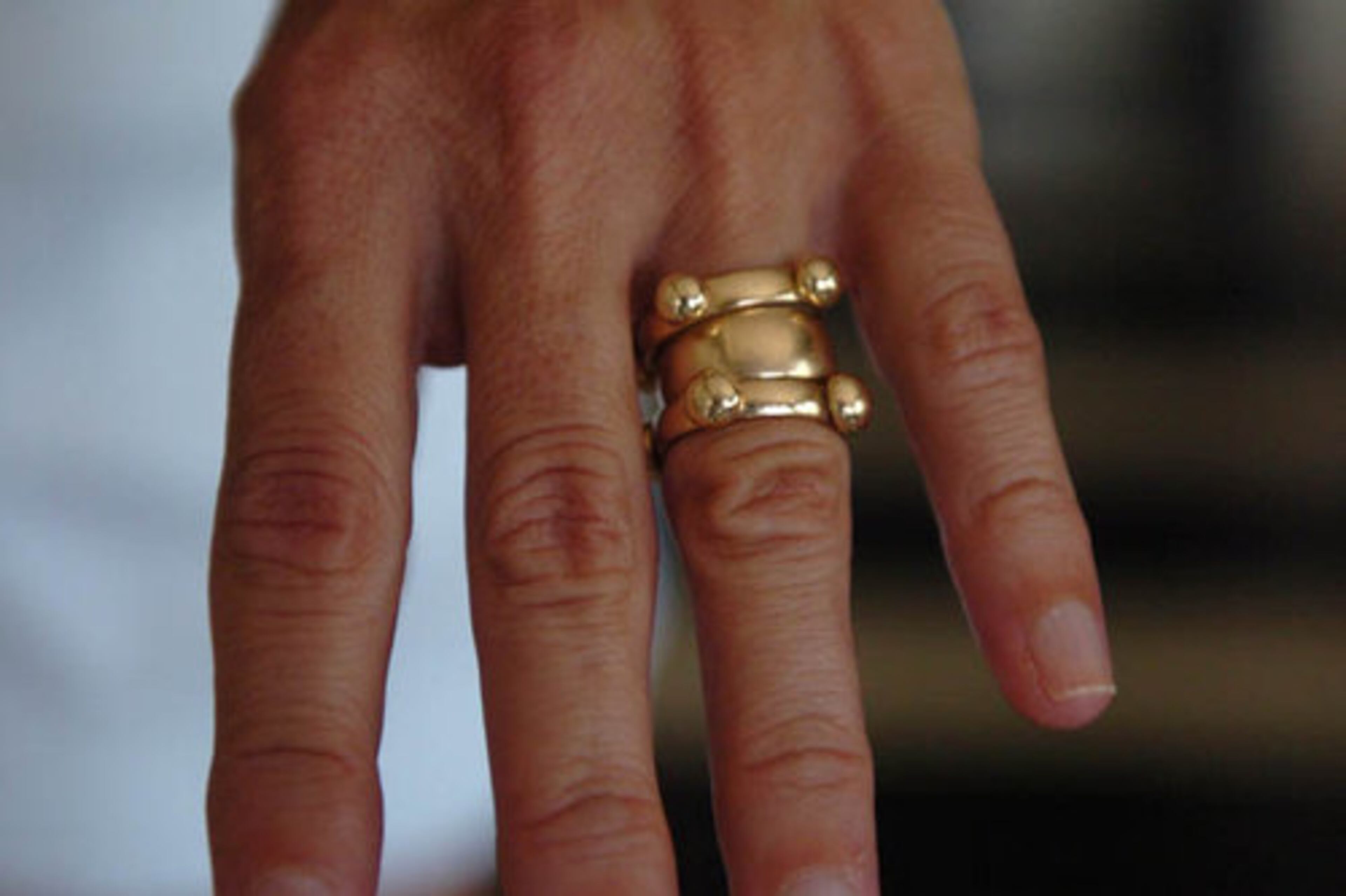 This is a wedding band designed by her daughter's third grade teacher.
