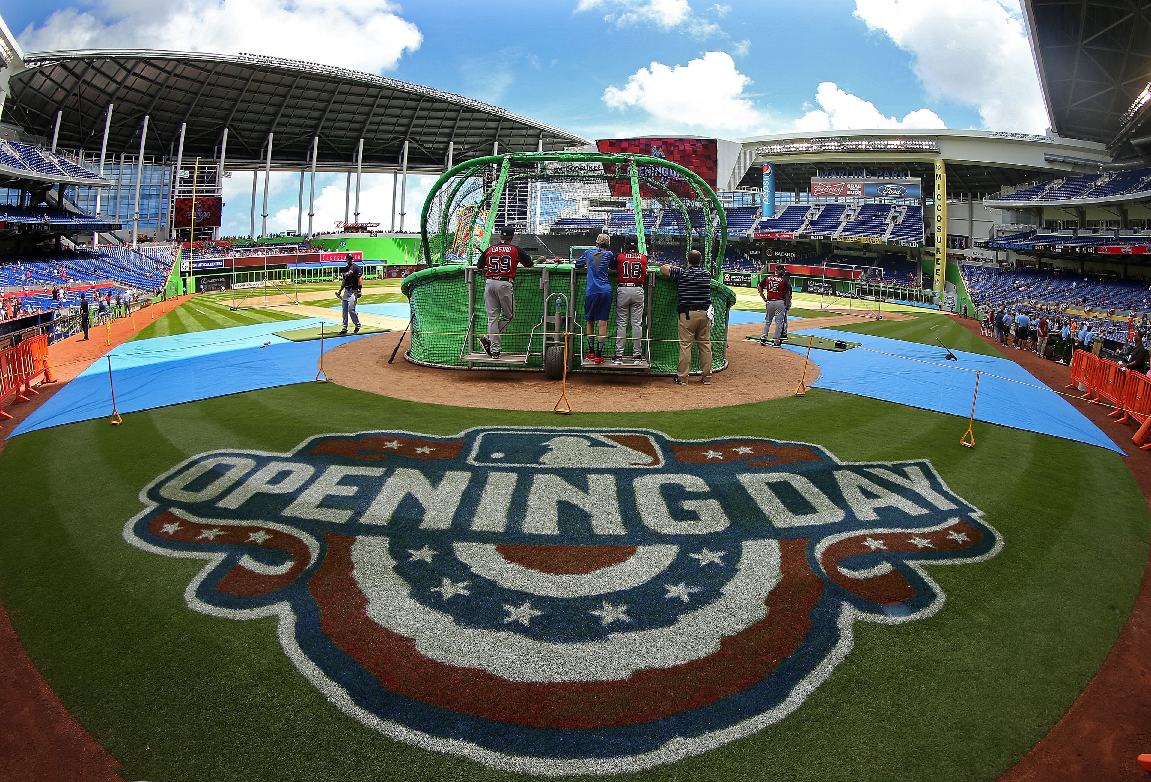 MIAMI, FL - APRIL 06: A general view of Marlins Park during Opening Day between the Miami Marlins and the Atlanta Braves on April 6, 2015 in Miami, Florida. (Photo by Mike Ehrmann/Getty Images)