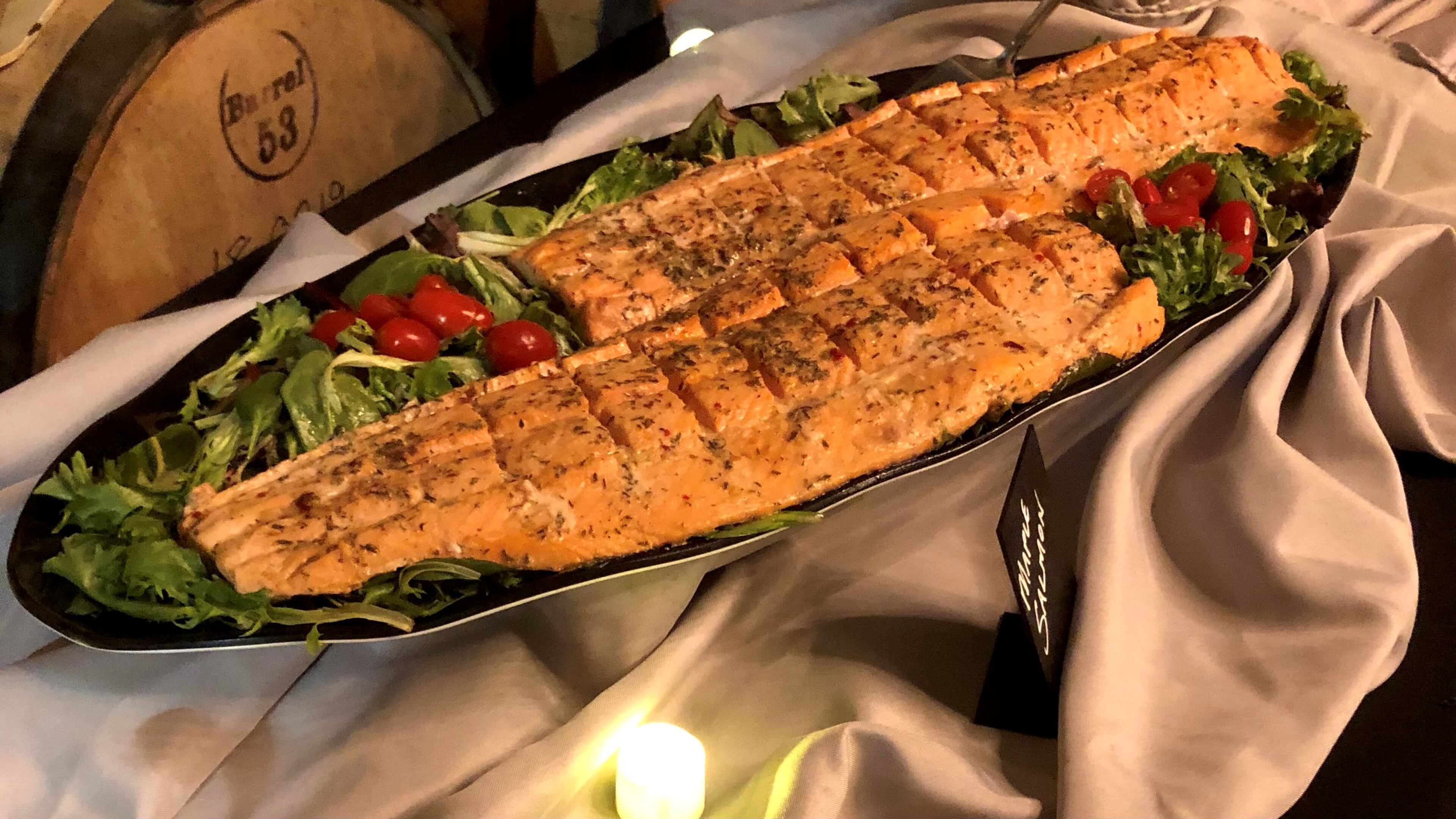 Double the marinade and bake an entire side of salmon for a holiday buffet or party.
Courtesy of Bob Brinson
