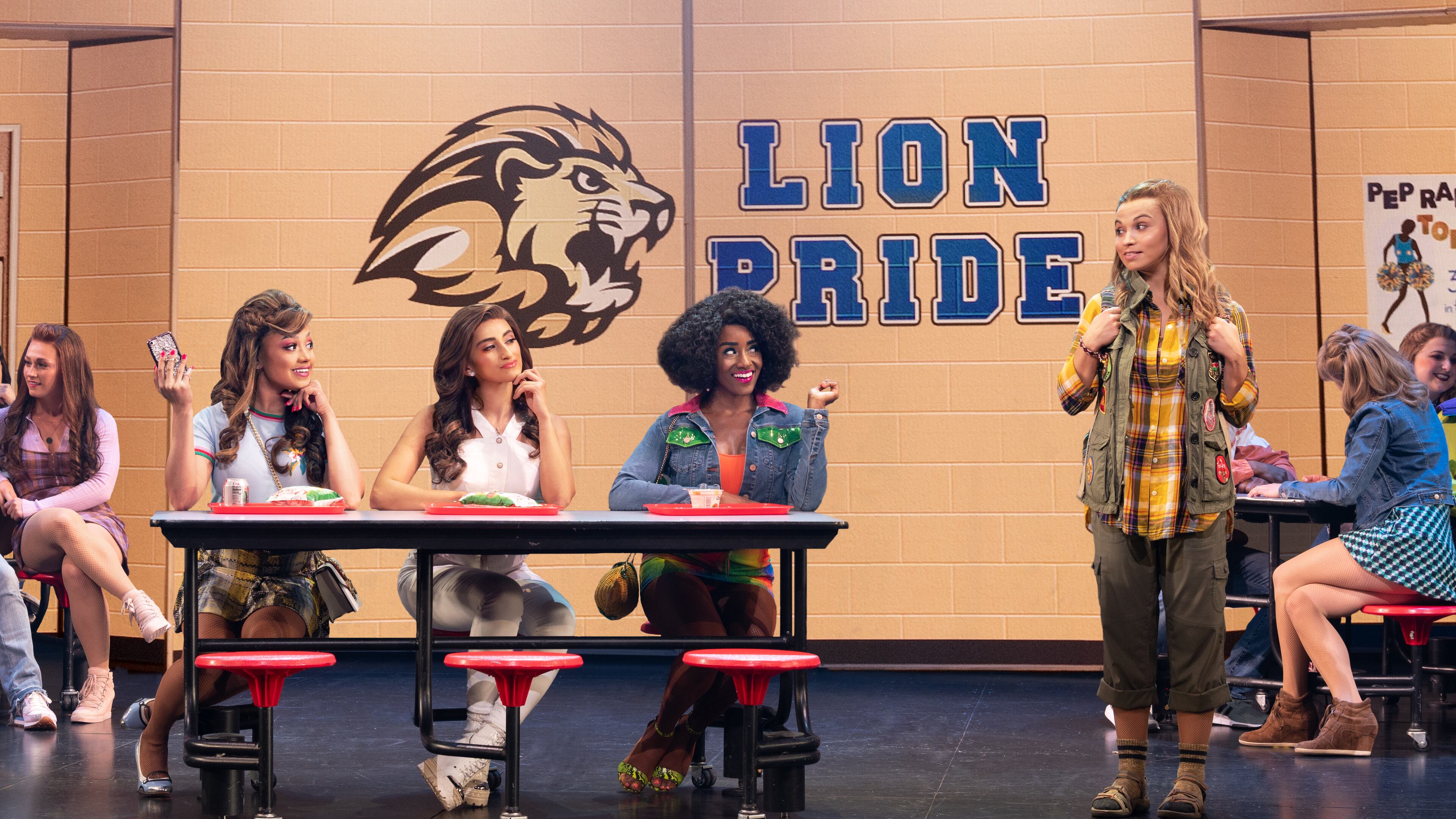 Jasmine Rogers as Gretchen, Nadina Hassan as Regina, Morgan Ashley Bryant as Karen and English Bernhardt as Cady Heron star in the national touring company of Tina Fey’s “Mean Girls.” Courtesy Jenny Anderson